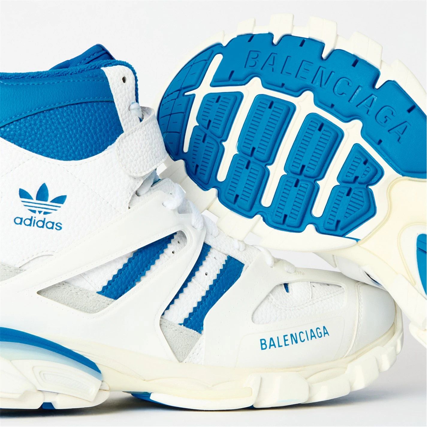 Balenciaga o1g2r1mq0226 High-Top Trainers In White/Blue Size US 12 / EU 45 - 4 Thumbnail
