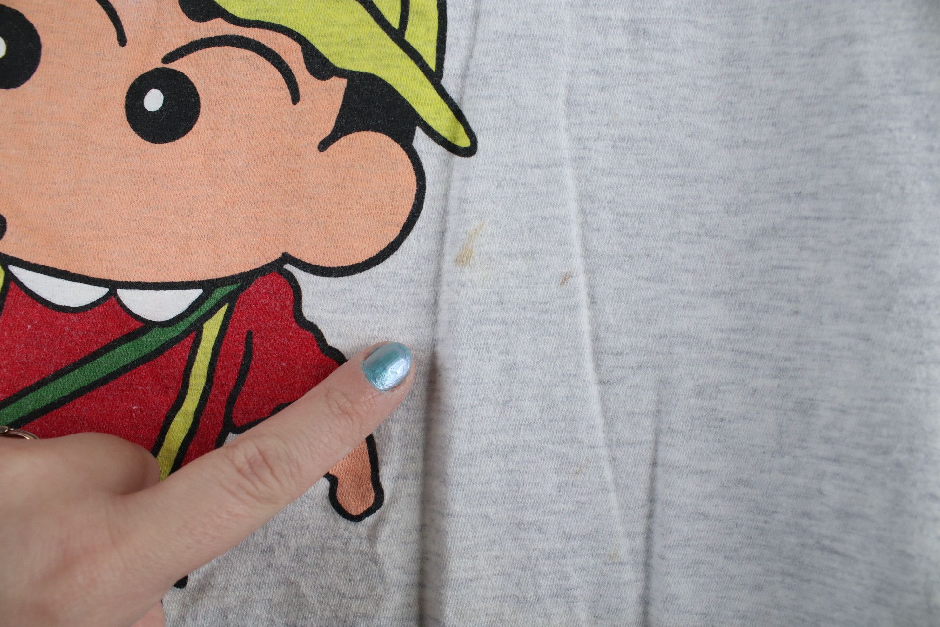 Vintage Vintage 90s Crayon Shin Chan Japanese Manga T-Shirt Gray Size US L / EU 52-54 / 3 - 5 Thumbnail