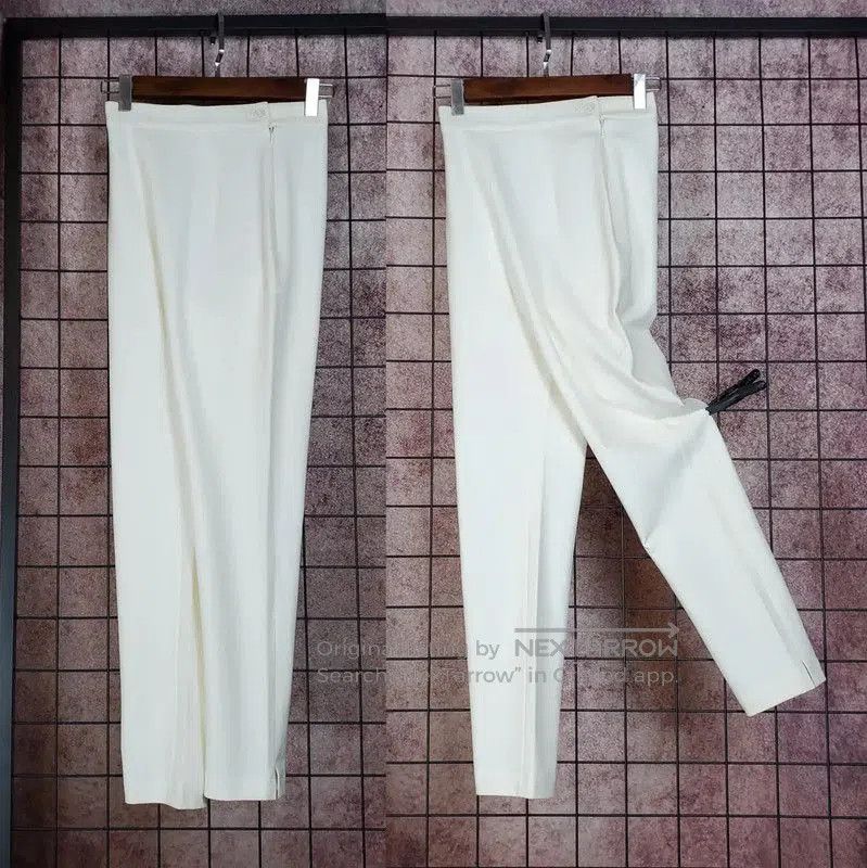 Dior Dior White Cotton Casual Pants for Women . Size 23" - 2 Thumbnail