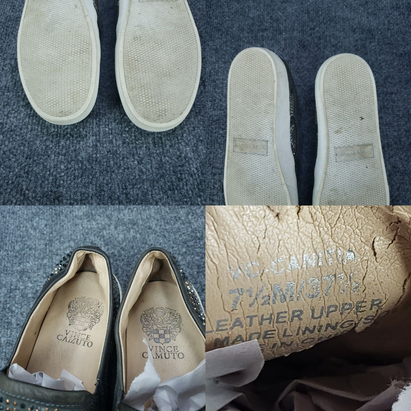Vince Camuto Vince Camuto Gray Studded Stars Sneaker Womens Size 7.5 Size US 7.5 / IT 37.5 - 8 Thumbnail