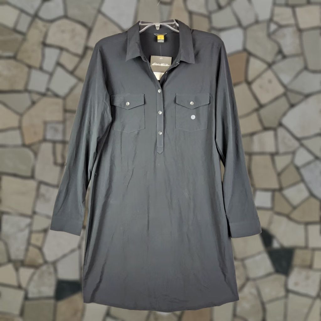 Eddie Bauer Eddie Bauer Shirt Womens L Black Women Departure Long Sleeve UPF Dress Size Size L / US 10 / IT 46 - 1 Thumbnail