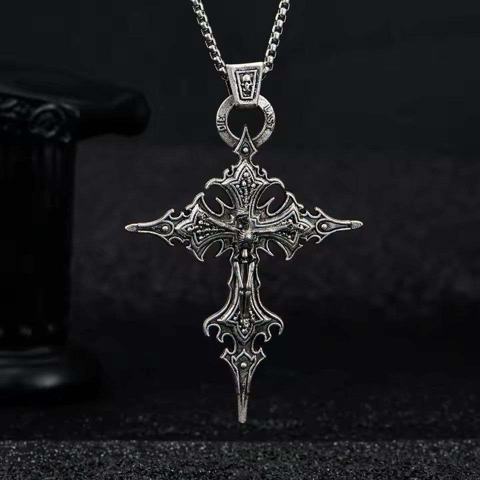Japanese Brand Gothic Skeleton Cross Necklace Size ONE SIZE - 13 Thumbnail