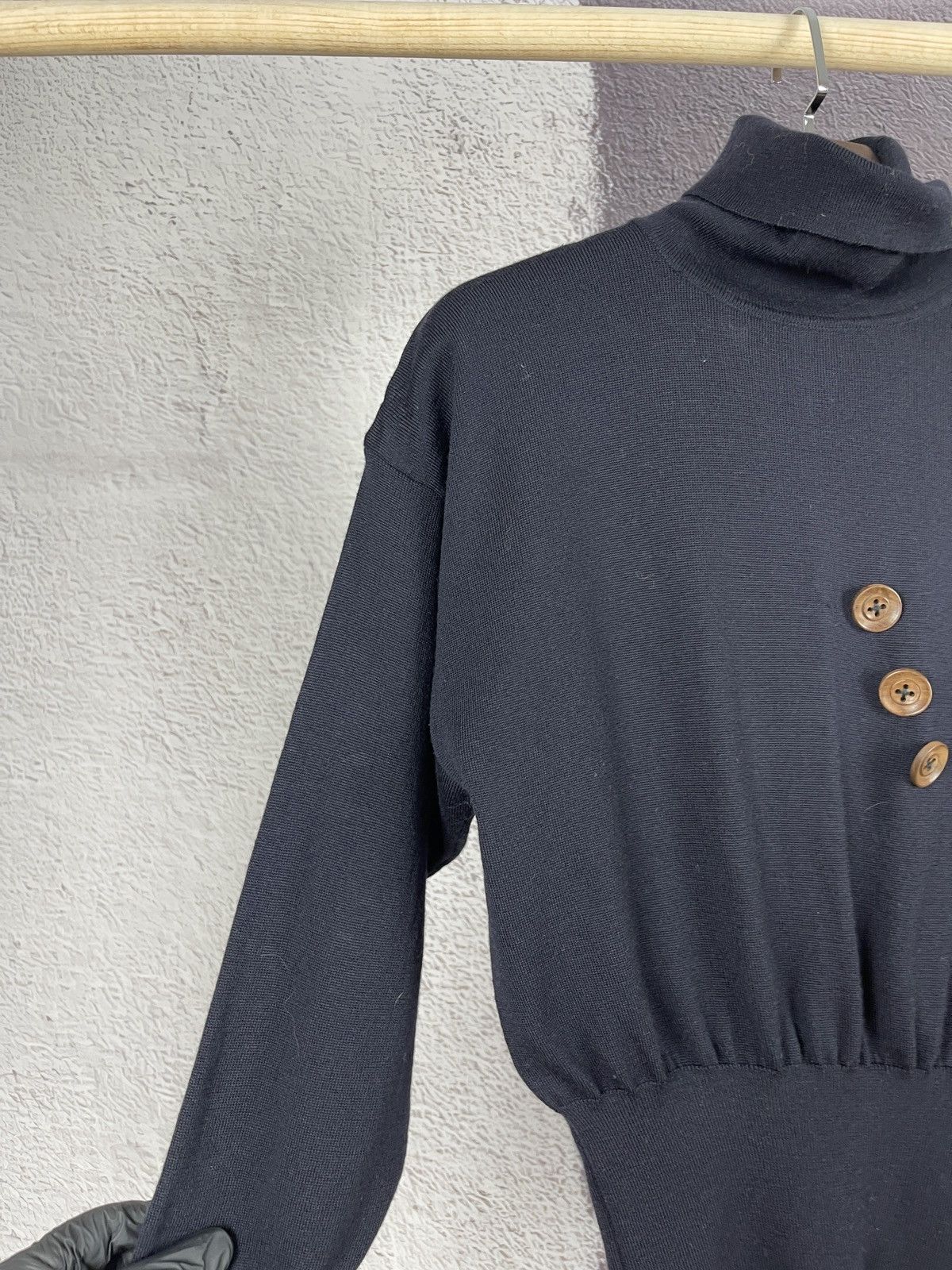 Escada Escada by Margaretha Ley black wool button sweater Size M / US 6-8 / IT 42-44 - 4 Thumbnail