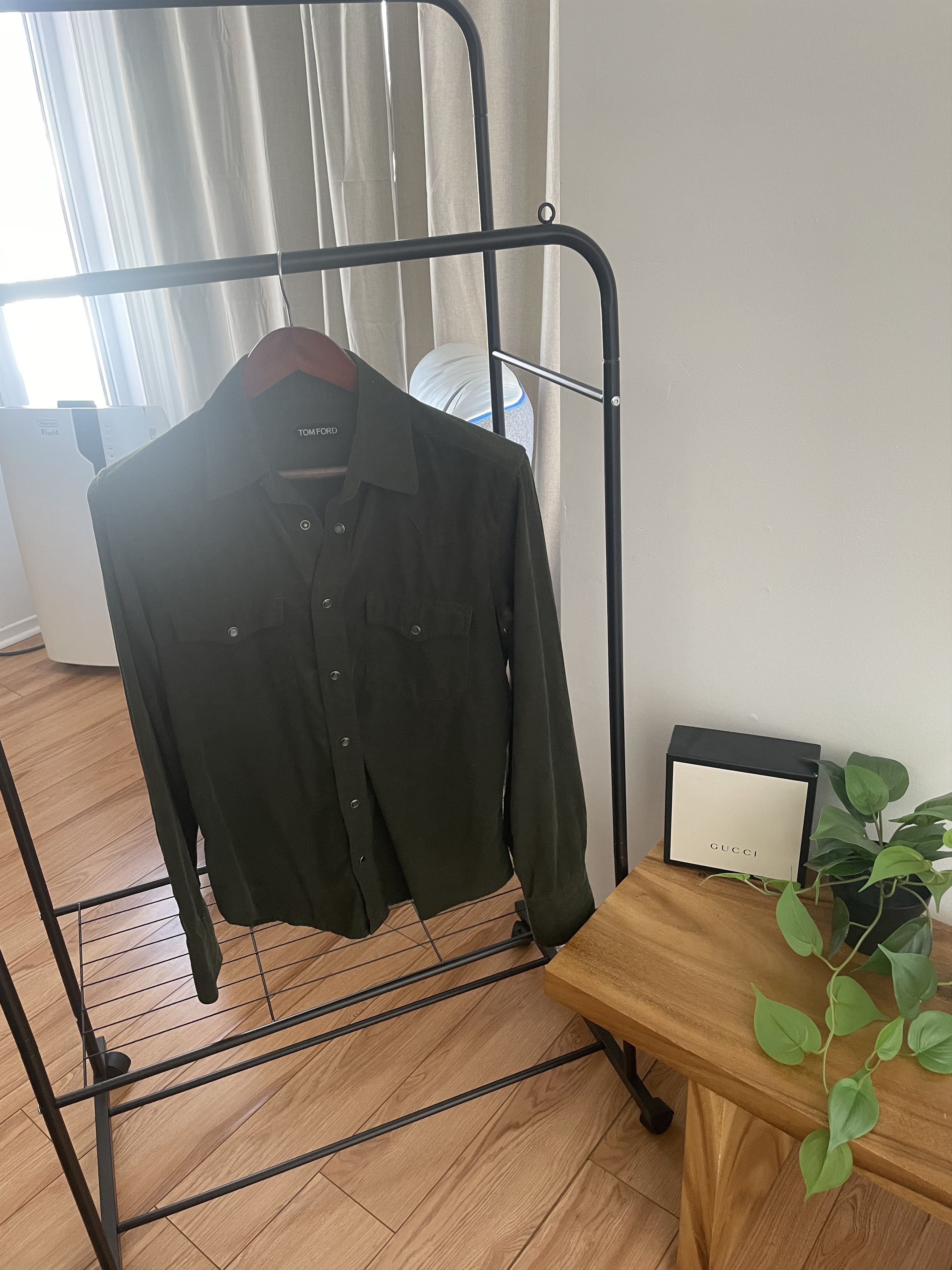 Tom Ford Tom Ford Velour Western shirt Forest Green size medium Size M / US 6-8 / IT 42-44 - 1 Thumbnail