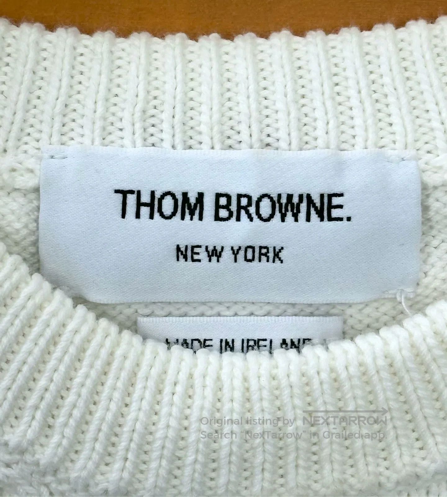 Thom Browne Thom Browne White Knit Short Sleeve| Size S / US 4 / IT 40 - 3 Thumbnail