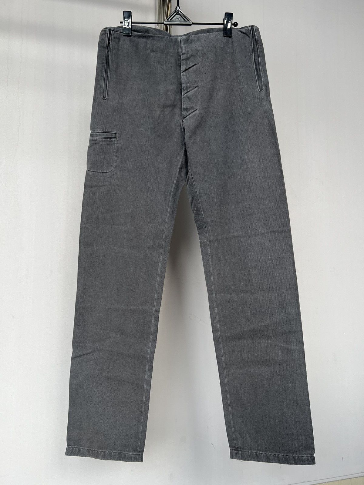 image of Maison Margiela x Vintage S/s 2011 Moleskin Anatomic Mcqueen Cargo Pants in Grey, Men's (Size 31)