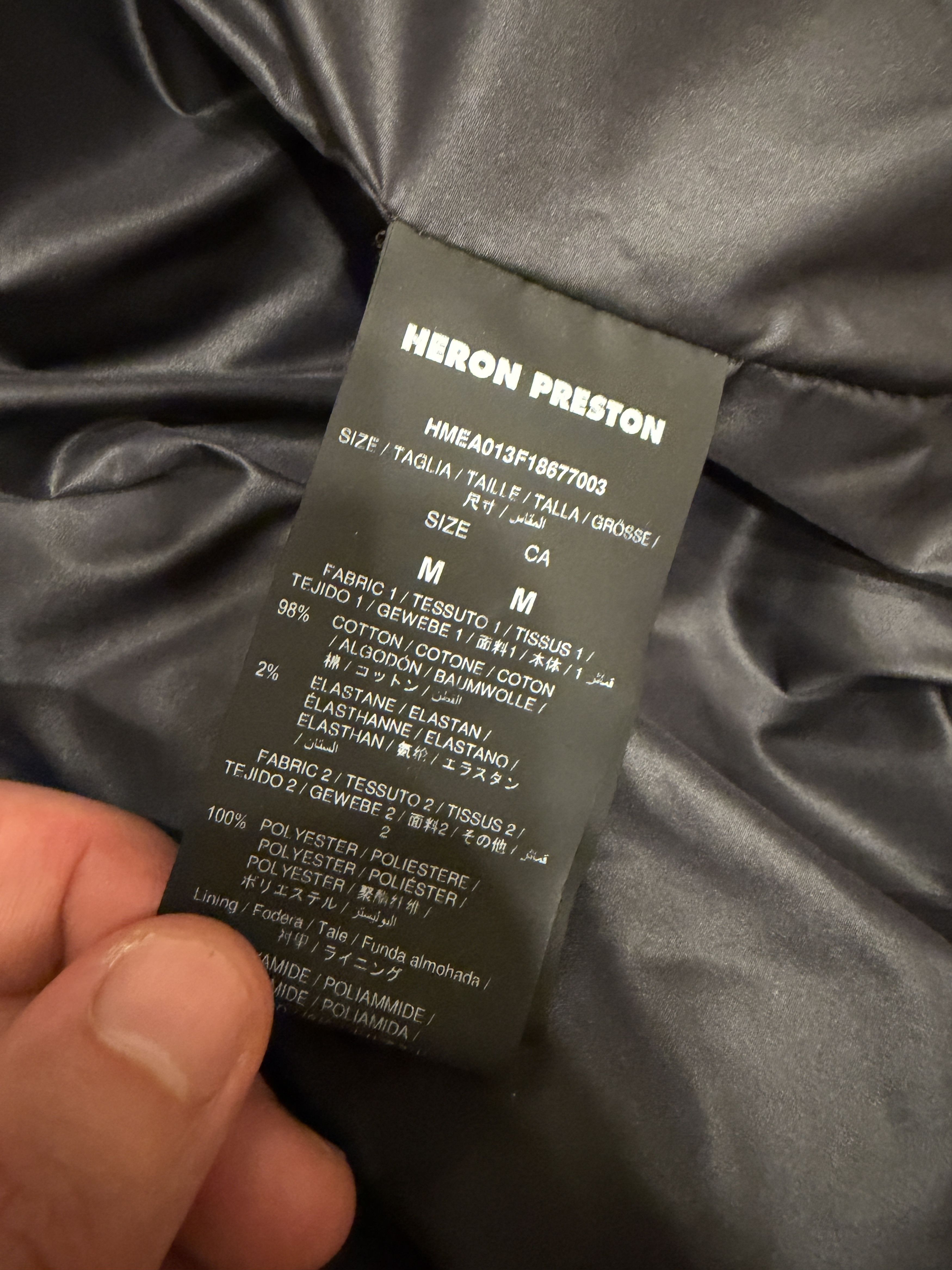 Heron Preston Heron Preston Velvet Bomber Size US M / EU 48-50 / 2 - 4 Thumbnail