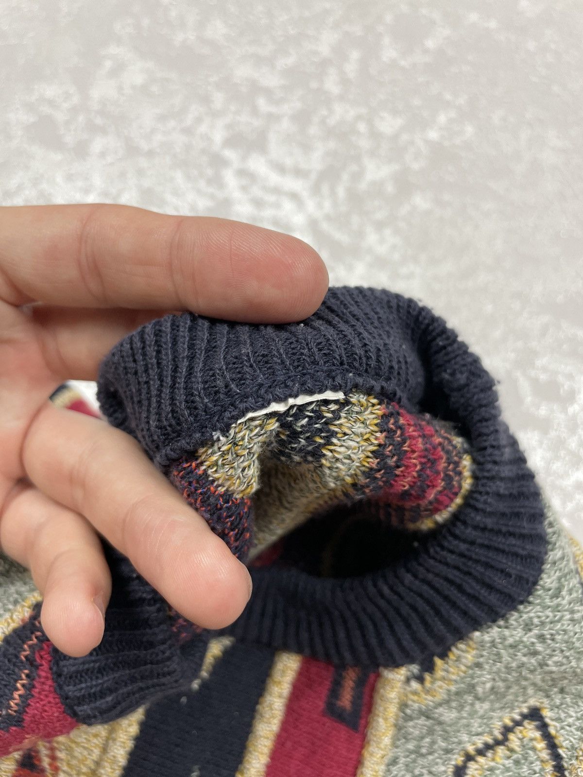 Coogi Vintage 90s 3D Coogi Style Coloured Cable Knit Sweater Size US L / EU 52-54 / 3 - 7 Thumbnail