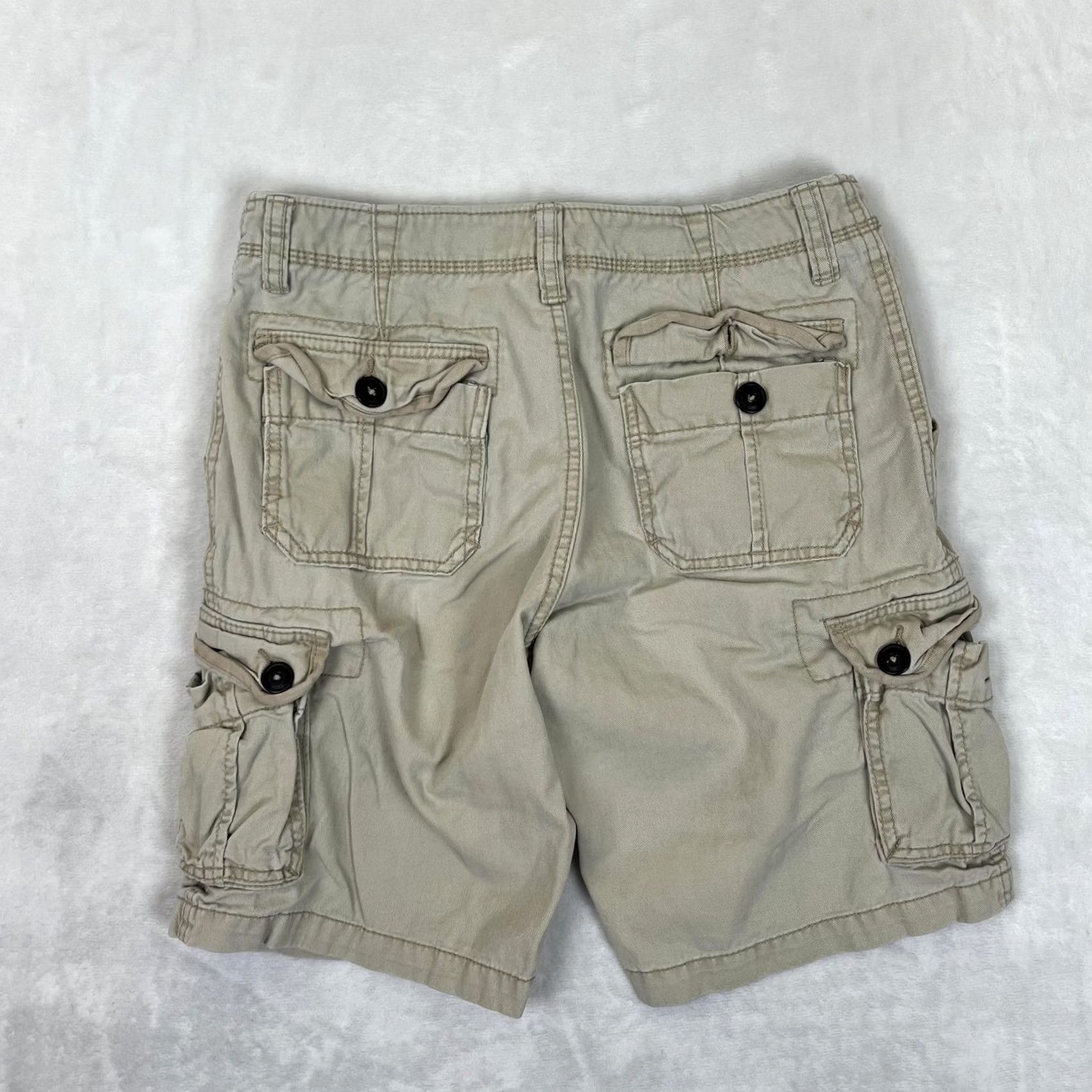 Aeropostale VINTAGE Aeropostale Cargo Shorts Mens 28 Beige Canvas 11 Inseam Utility Y2K Size US 28 / EU 44 - 6 Thumbnail