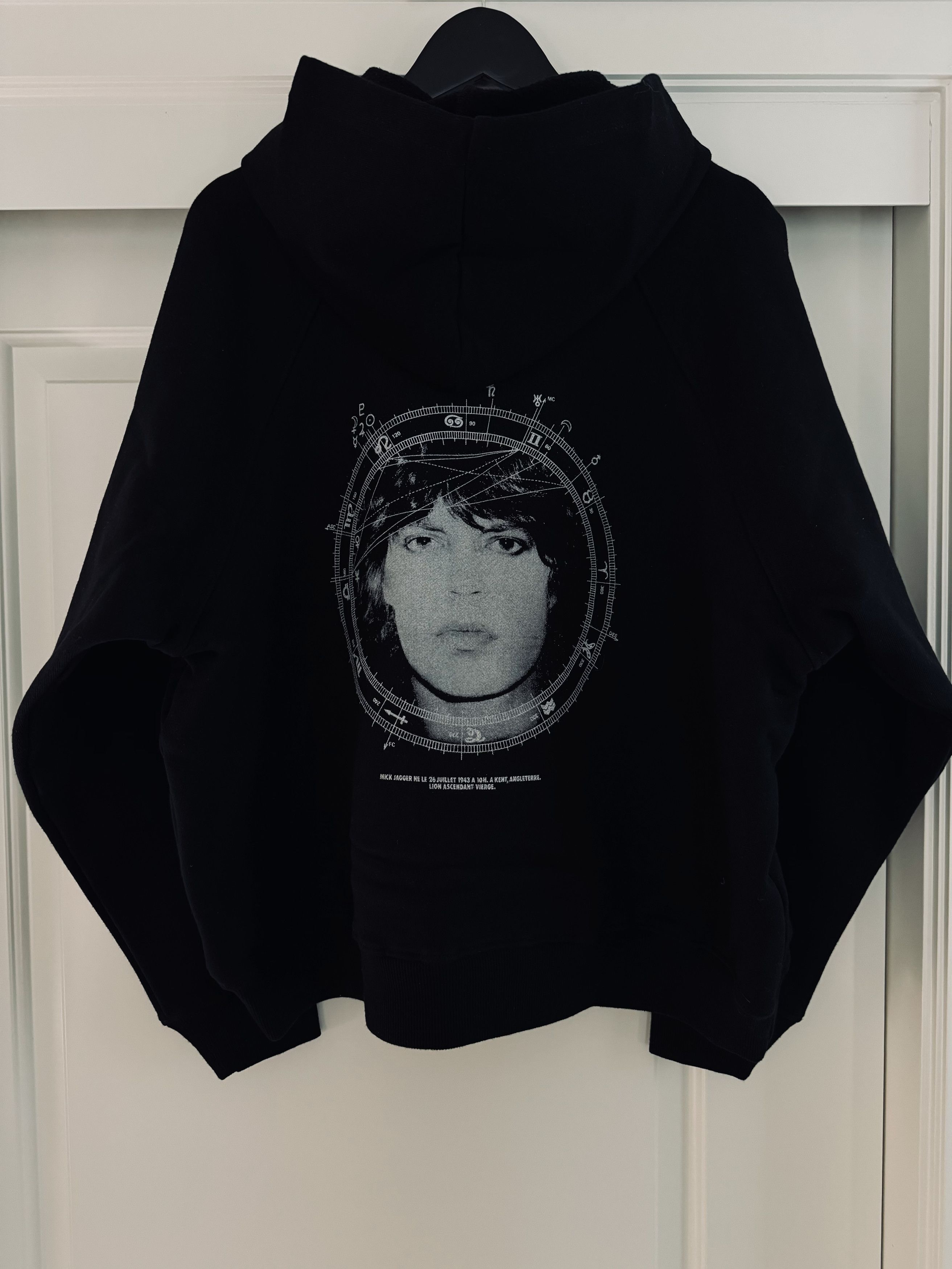 image of Enfants Riches Deprimes Mick Jagger Astrology Hoodie in Black, Men's (Size Small)
