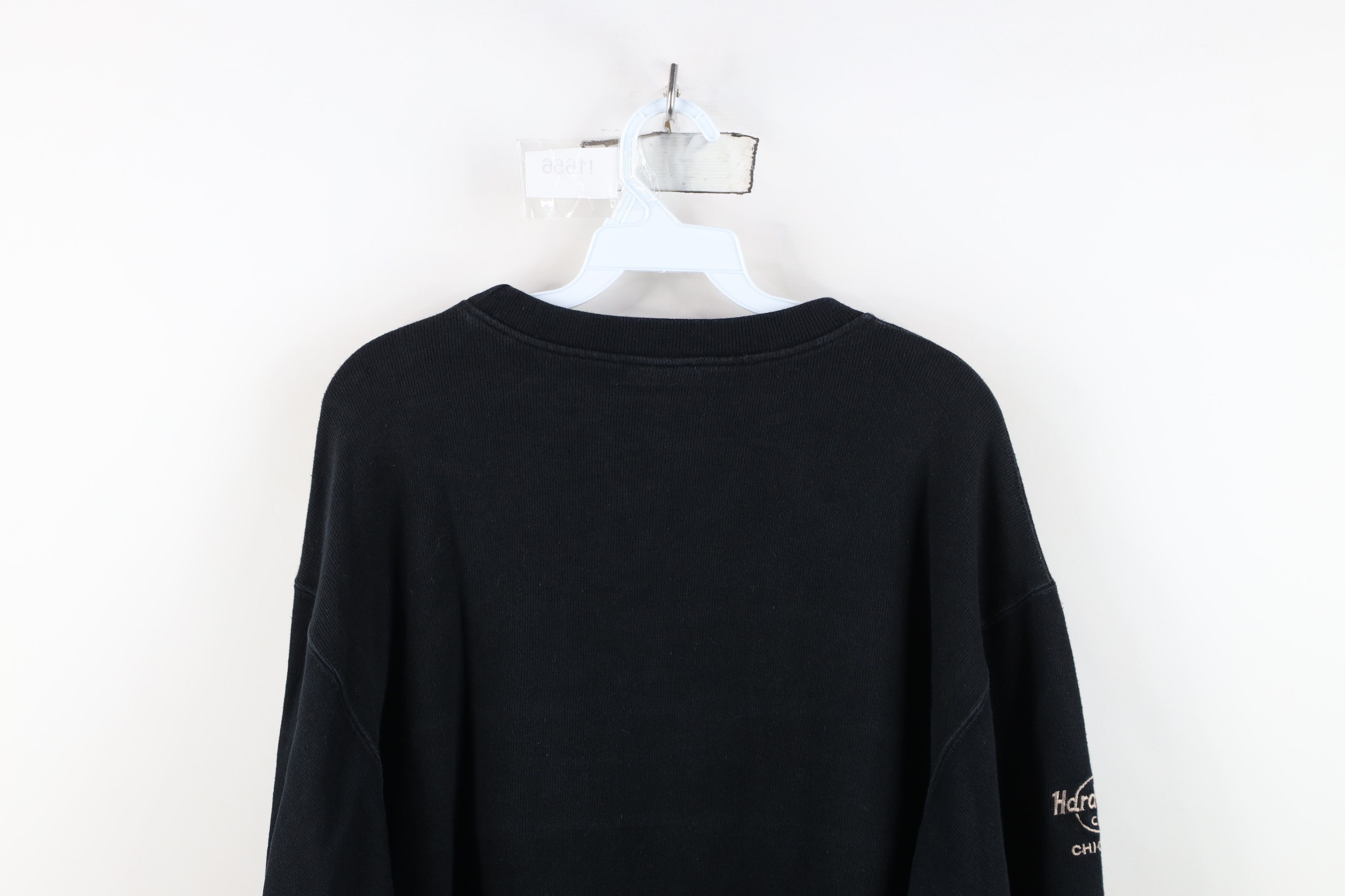 Hard Rock Cafe Vintage 90s Hard Rock Cafe Chicago Knit Long Sleeve T-Shirt Size US L / EU 52-54 / 3 - 13 Thumbnail