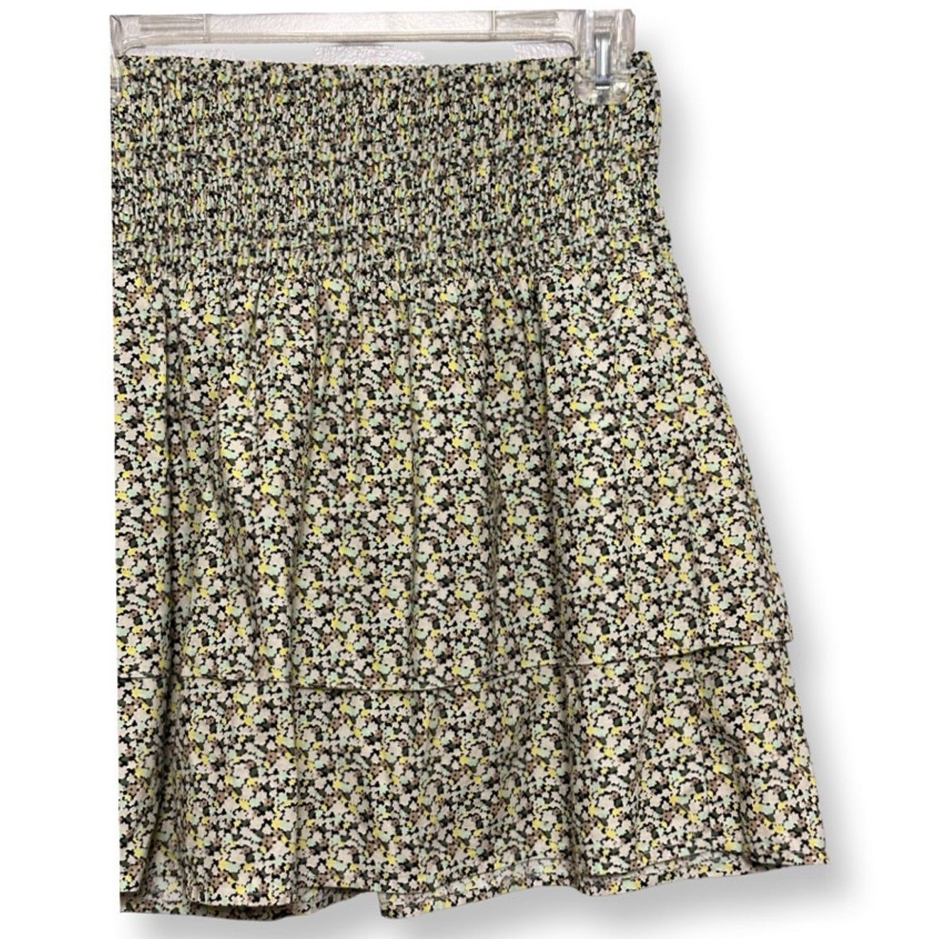 Other Vero Moda Mini Skirt Tiered Floral Smocked Cotton S NWOT Size 26" / US 2 / IT 38 - 3 Thumbnail