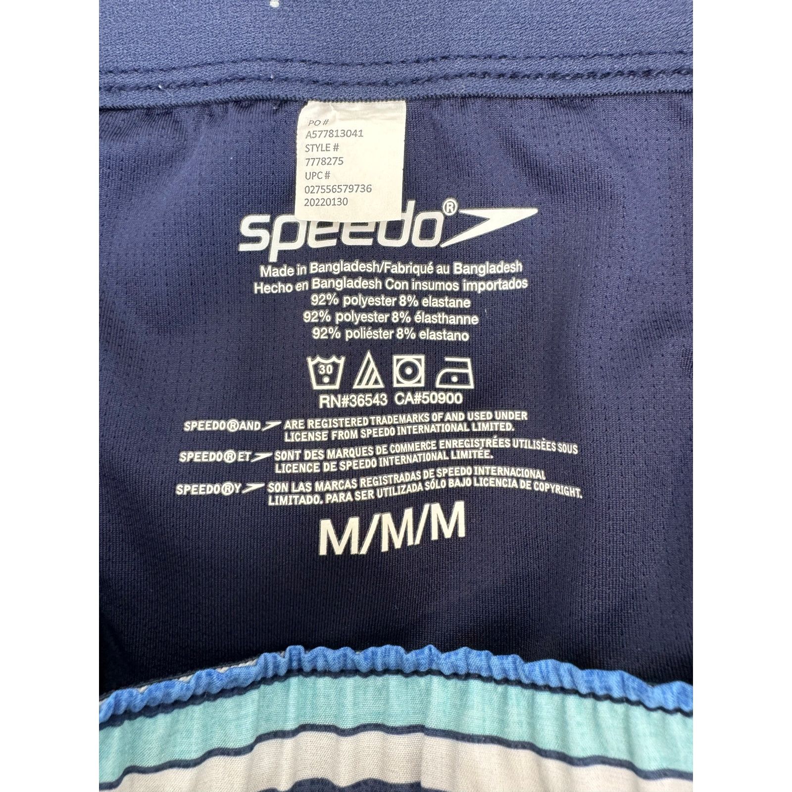 Speedo Speedo Men's Swim Trunks Shorts Lined Blue Swimsuit - Medium Size US 32 / EU 48 - 7 Thumbnail