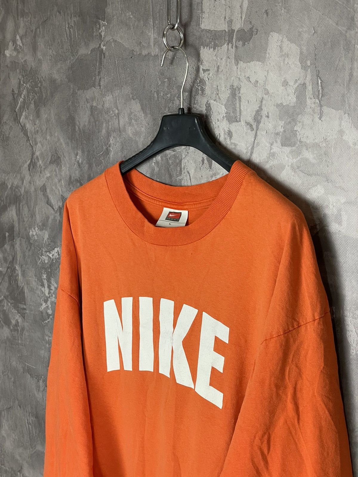 Nike × Vintage 🦍 NIKE RETRO SPELLOUT BIG LOGO USA 90’S Y2K LONGSLEEVE Size US L / EU 52-54 / 3 - 7 Thumbnail