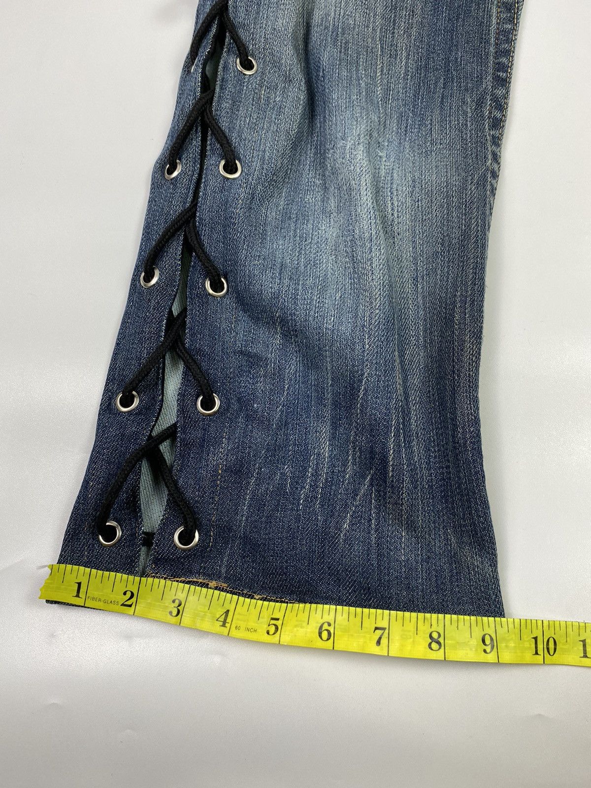 If Six Was Nine × Japanese Brand × Le Grande Bleu (L.G.B.) lace up avail jeans pant ifsixwasnine vkei style Size US 34 / EU 50 - 11 Thumbnail