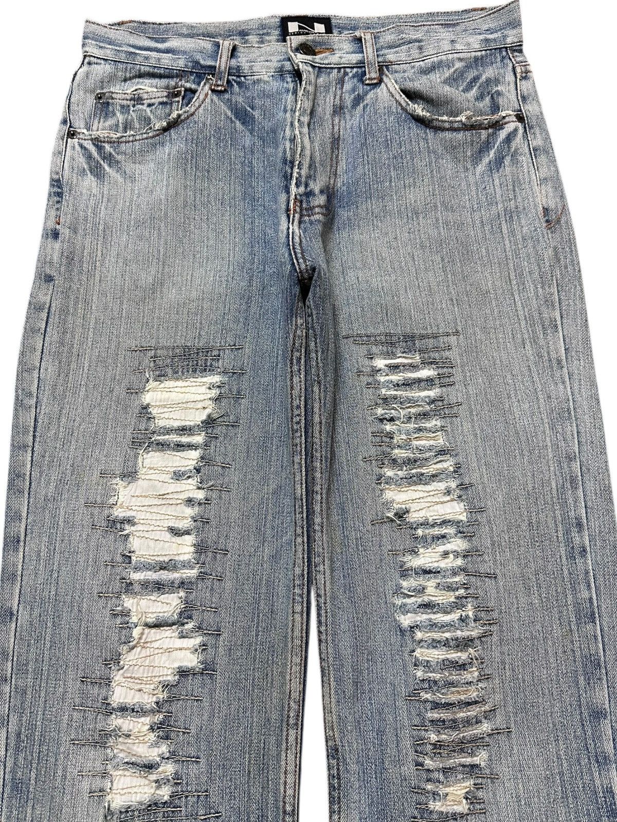Japanese Brand Vintage Nylaus Clothing Faded Grunge Distressed Denim Size US 31 - 2 Thumbnail