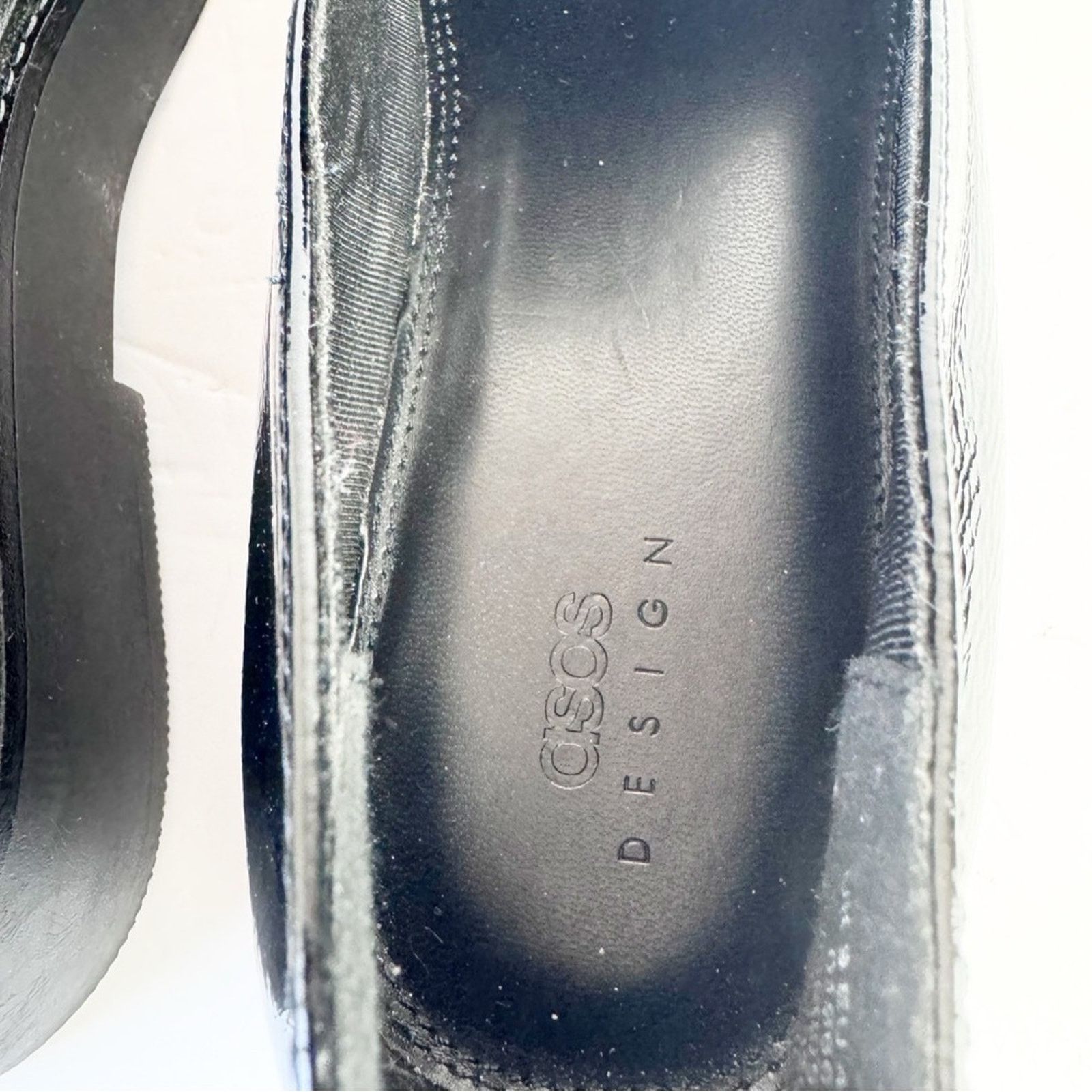 Asos ASOS Design Mutton Black Patent Slipper Flat Shoe Women’s 9 Size US 9 / IT 39 - 9 Thumbnail