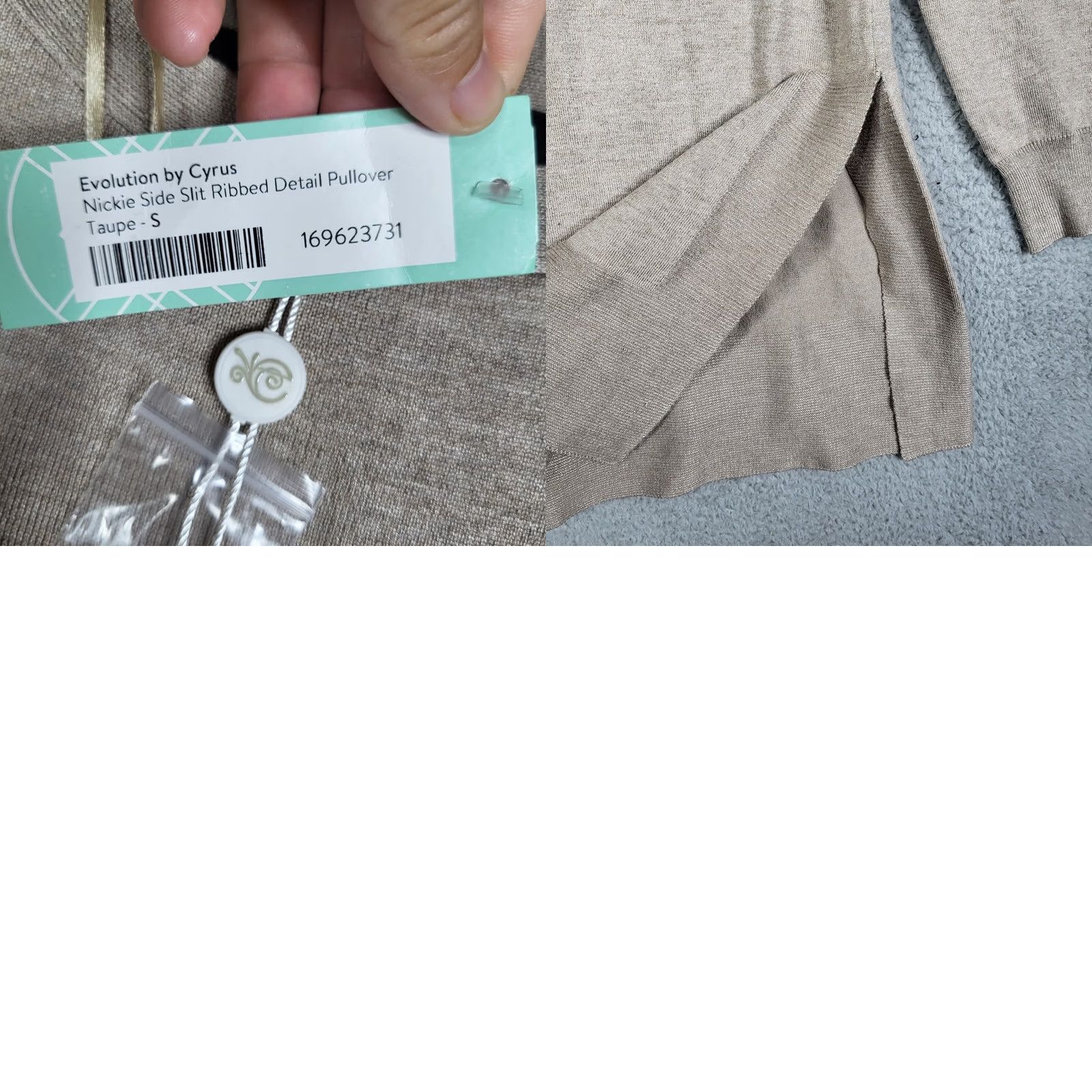 Vintage Evolution Nike Shirt Womens Size S Beige Ribbed Pullover Knit All Seasons Modern 90s Style Size S / US 4 / IT 40 - 8 Thumbnail
