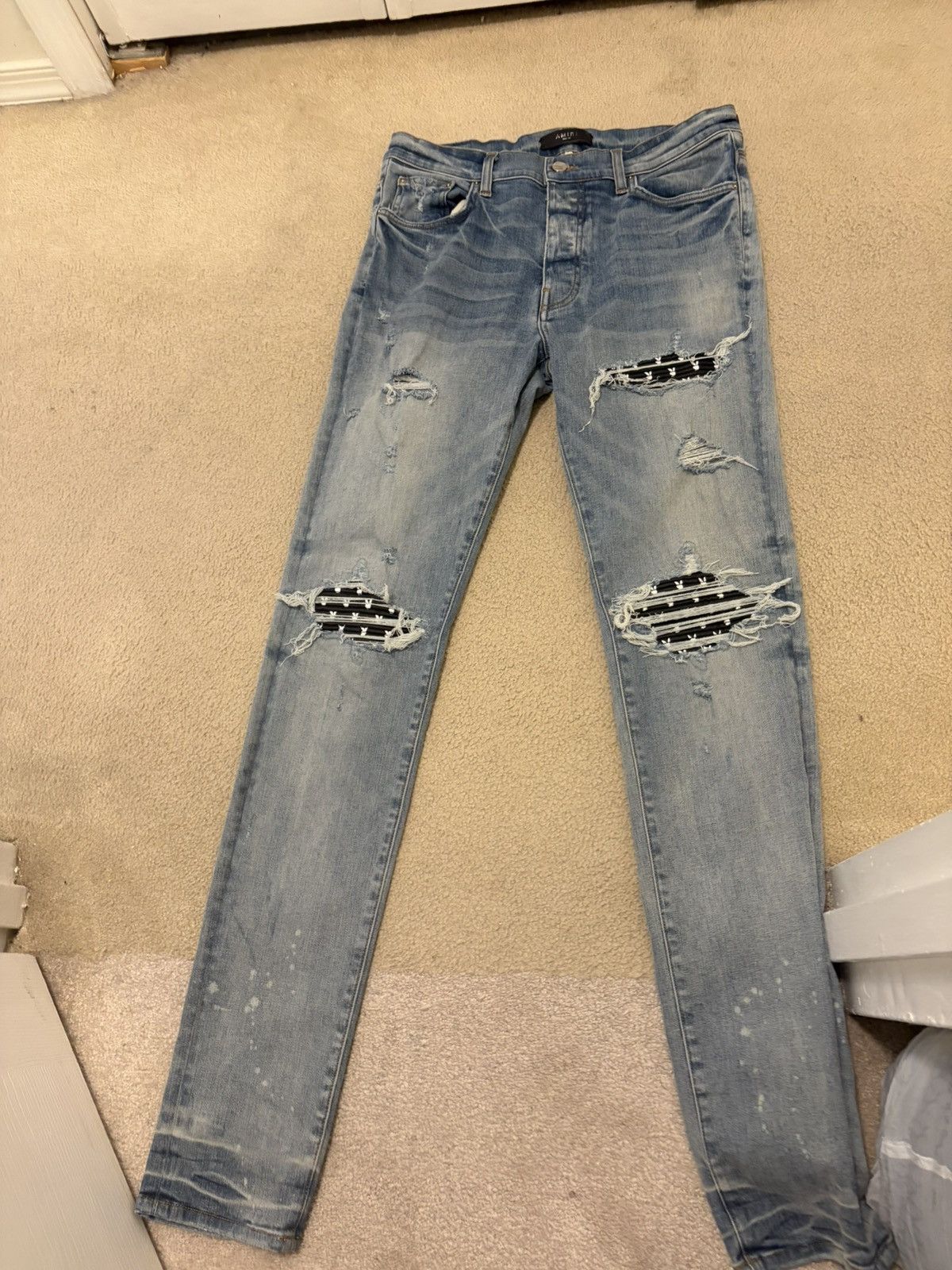 Amiri Amiri Jeans Mx1 PlayBoy Blue Size US 34 / EU 50 - 1 Thumbnail