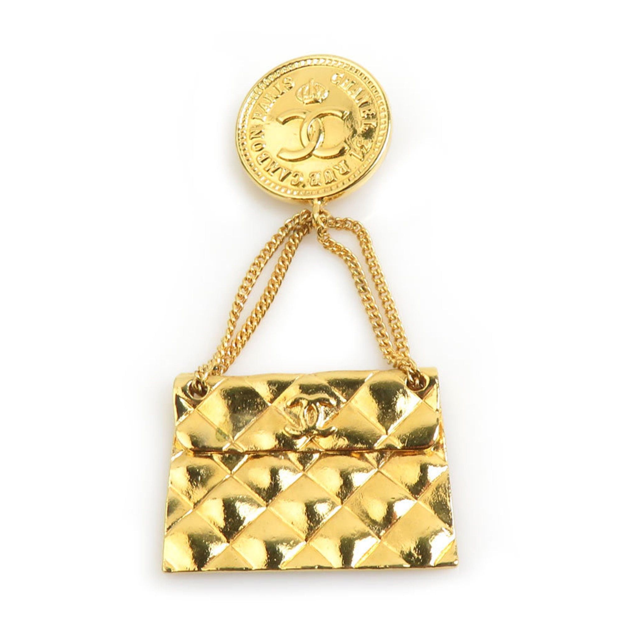 Chanel CHANEL Coco Mark Bag Motif Metal Gold Brooch for Women e61202i Size ONE SIZE - 1 Thumbnail