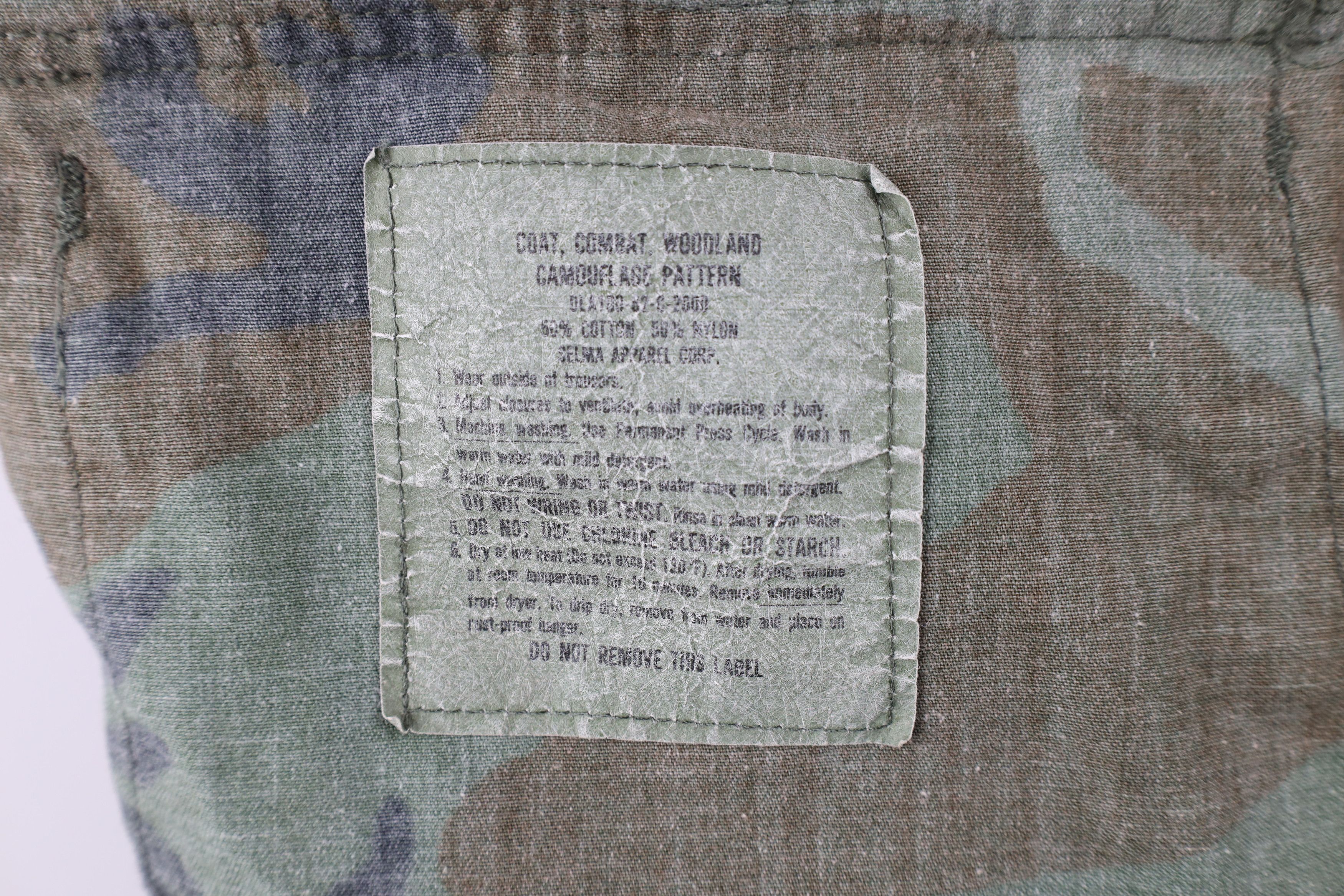 Vintage Vintage 80s Faded Woodland Camouflage Combat Coat Jacket USA Size US M / EU 48-50 / 2 - 10 Thumbnail
