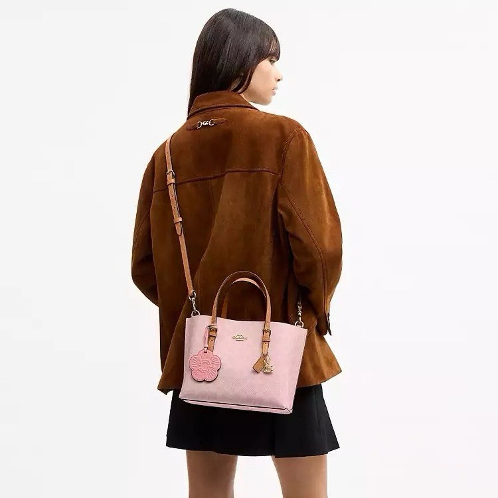 Coach NWT Coach Mollie Tote Bag 25 Charms CER24 Gold/Powder Pink Size ONE SIZE - 7 Thumbnail