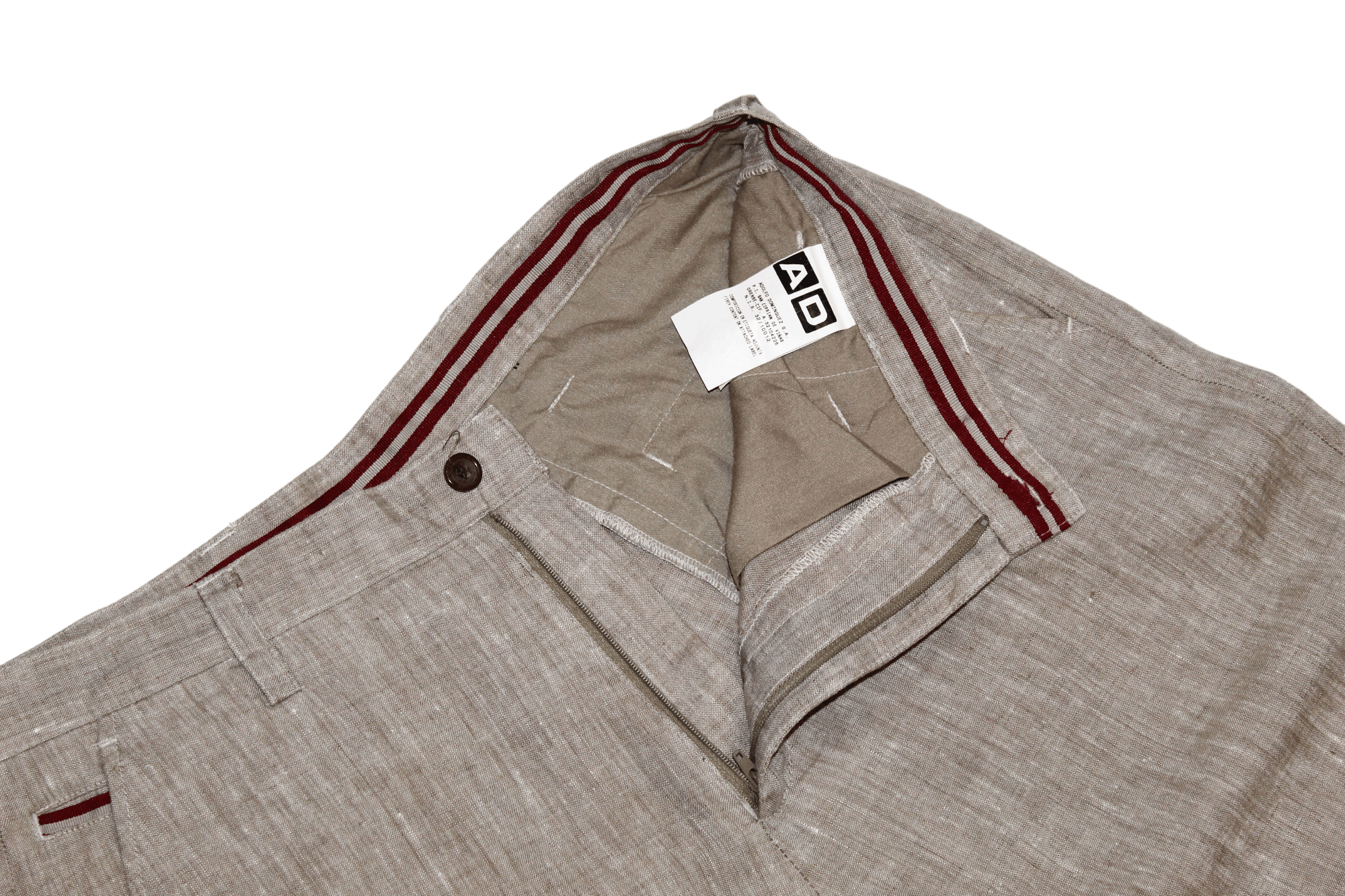Adolfo Dominguez Adolfo Dominguez Raw Linen Straight Leg Chino Pants Size US 32 / EU 48 - 5 Thumbnail