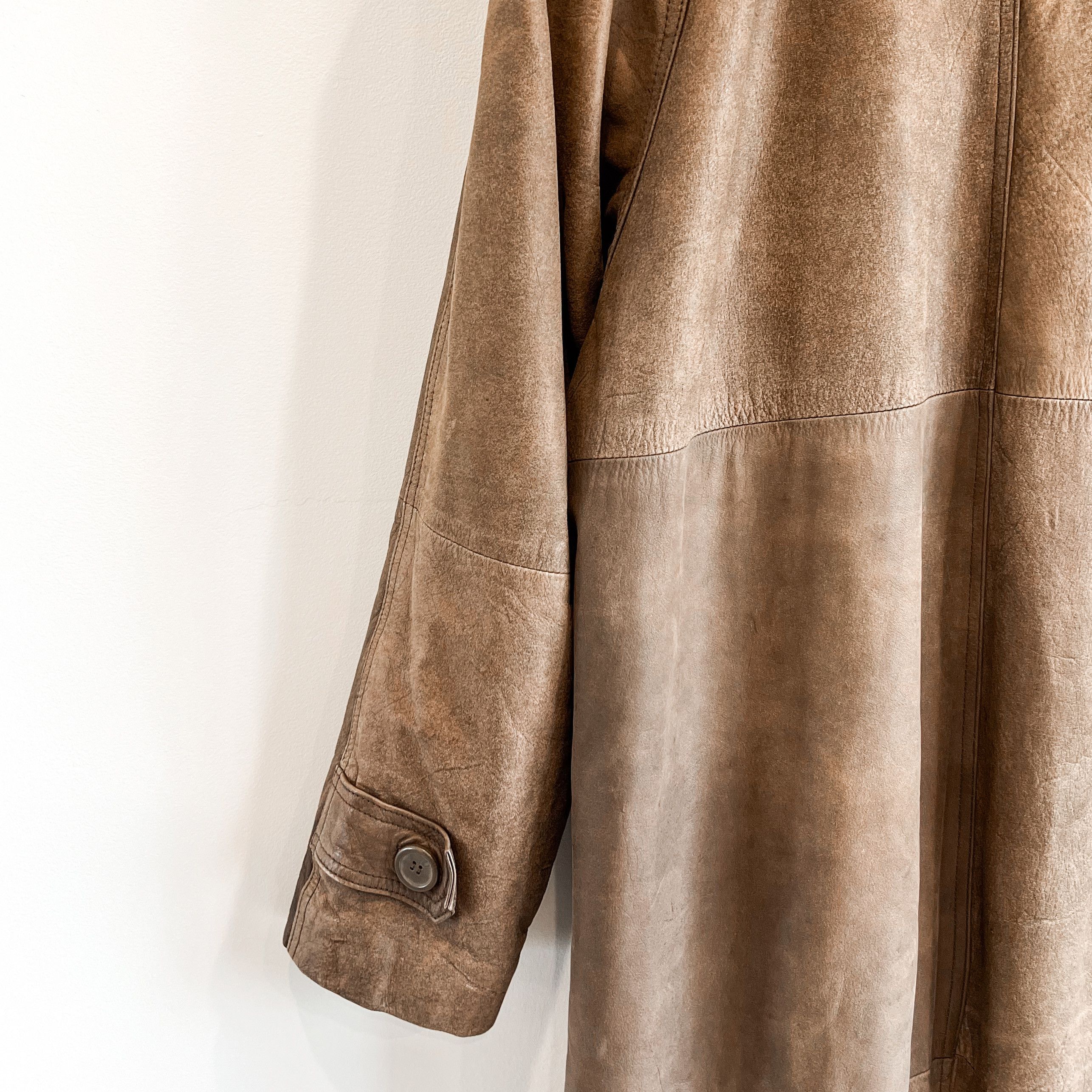Vintage Super Rare VTG Studio 7036 Leather Western Long Coat Jacket Size US L / EU 52-54 / 3 - 13 Thumbnail