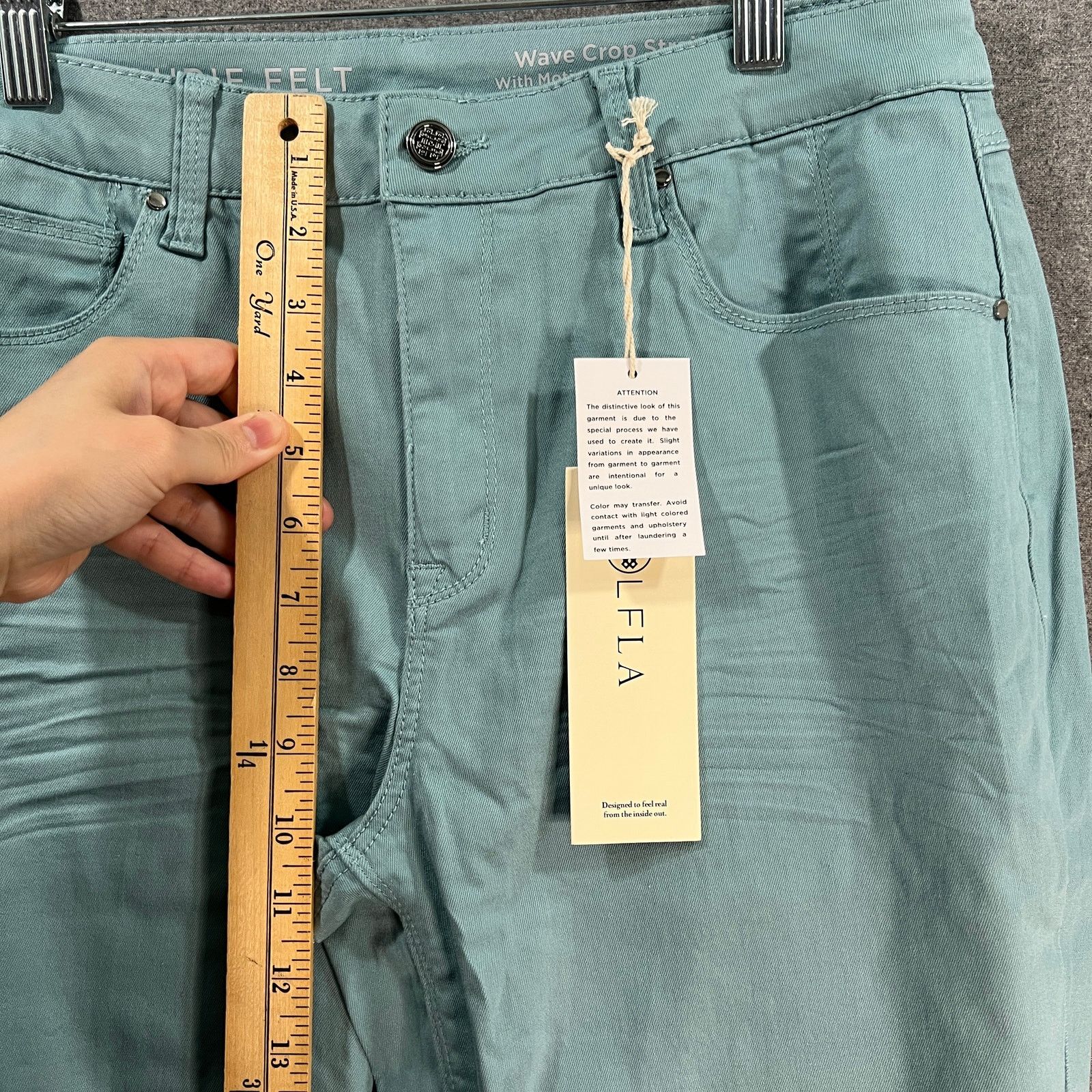 Other Laurie Felt Regular Wave Denim 5-Pocket Crop Straight Jeans Size 34" / US 12 / IT 48 - 6 Thumbnail