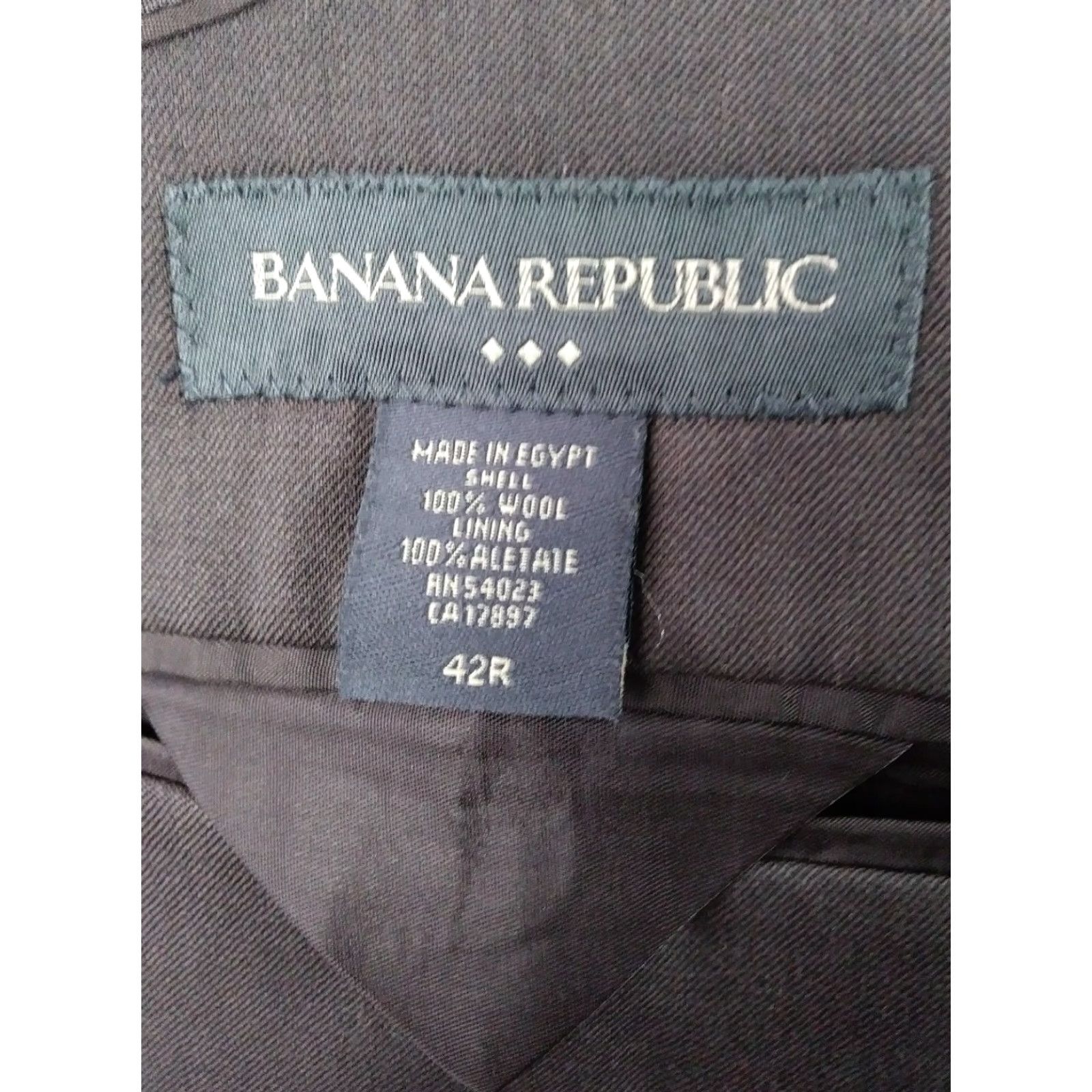 Banana Republic Banana Republic Blazer Mens 42R Brown Three-Button Single Vent Wool Jacket Coat Size 42R - 7 Thumbnail