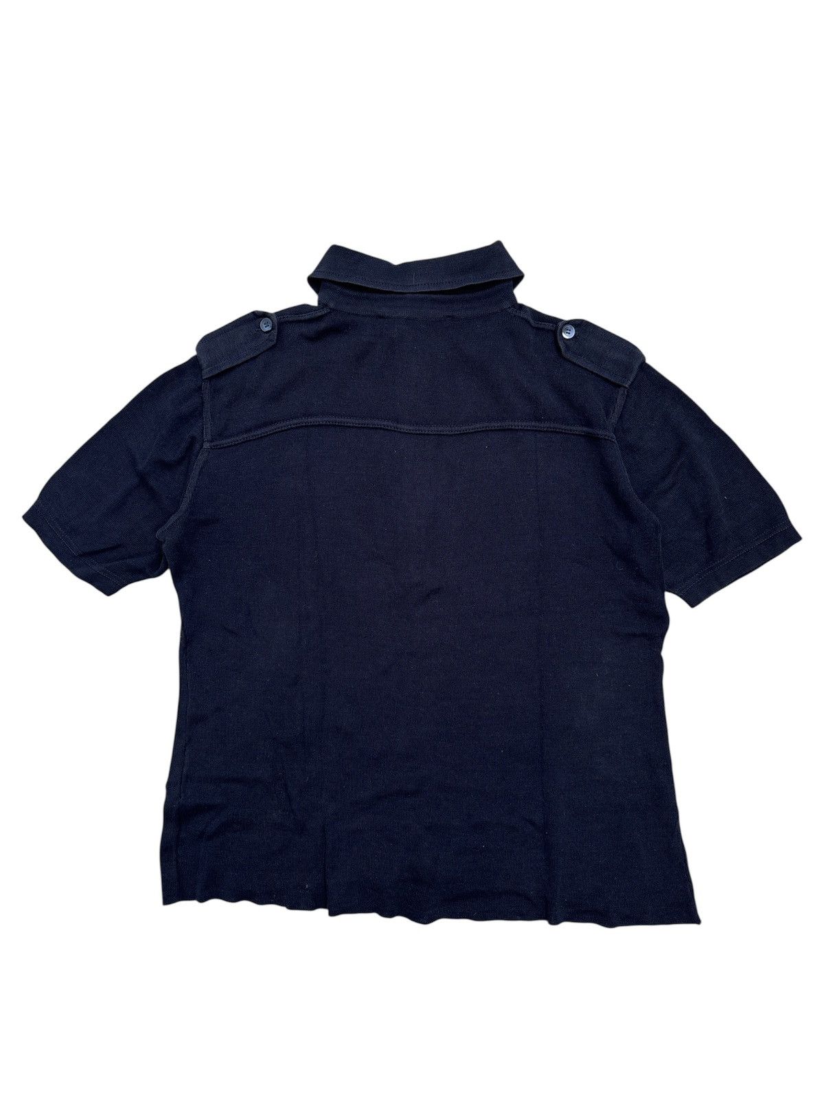 Prada 1990s Crop Military Polo Shirt Size US M / EU 48-50 / 2 - 3 Thumbnail