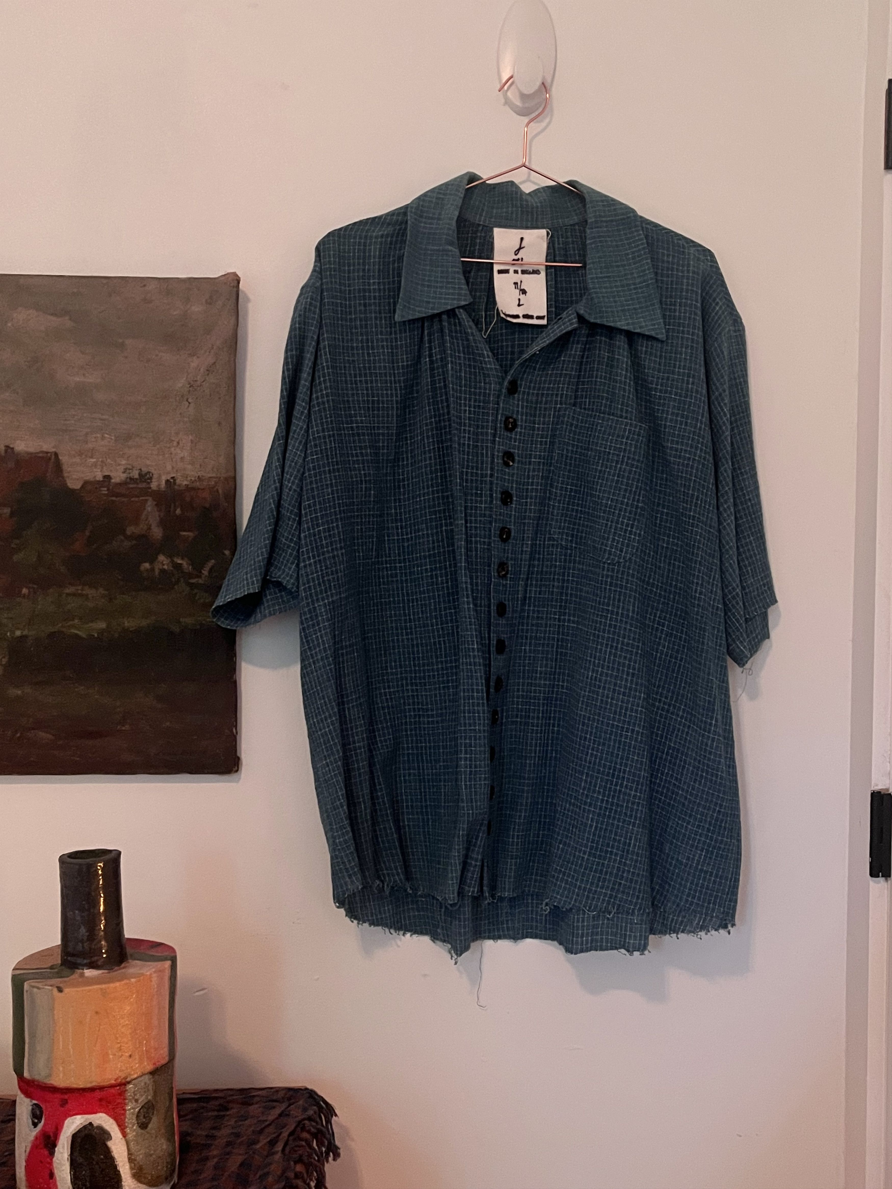 John Alexander Skelton Blue short sleeve shirt Size US L / EU 52-54 / 3 - 2 Thumbnail