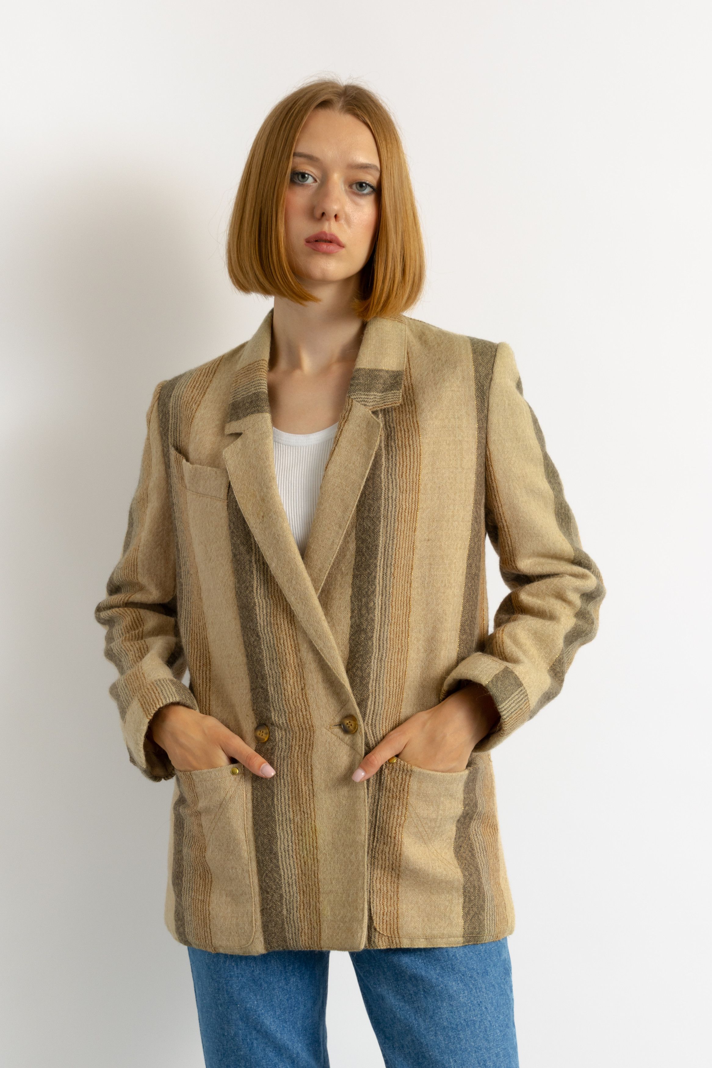 Vintage Vintage 80's Button Wool Pocket Blazer - Size Small 7750 Size S / US 4 / IT 40 - 8 Thumbnail