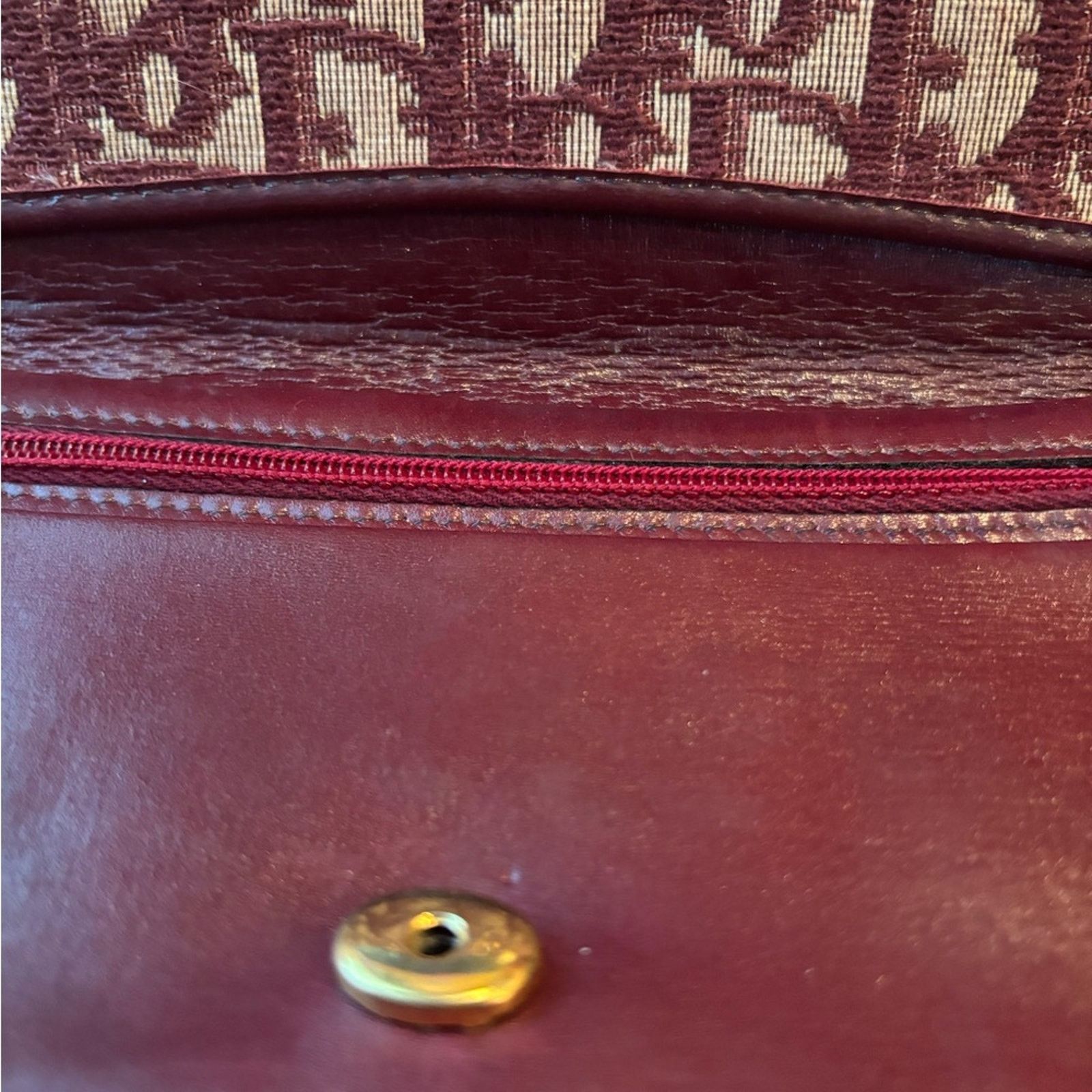 Dior Dior Trotter vintage Burgundy Monogram Clutch wallet Size ONE SIZE - 7 Thumbnail