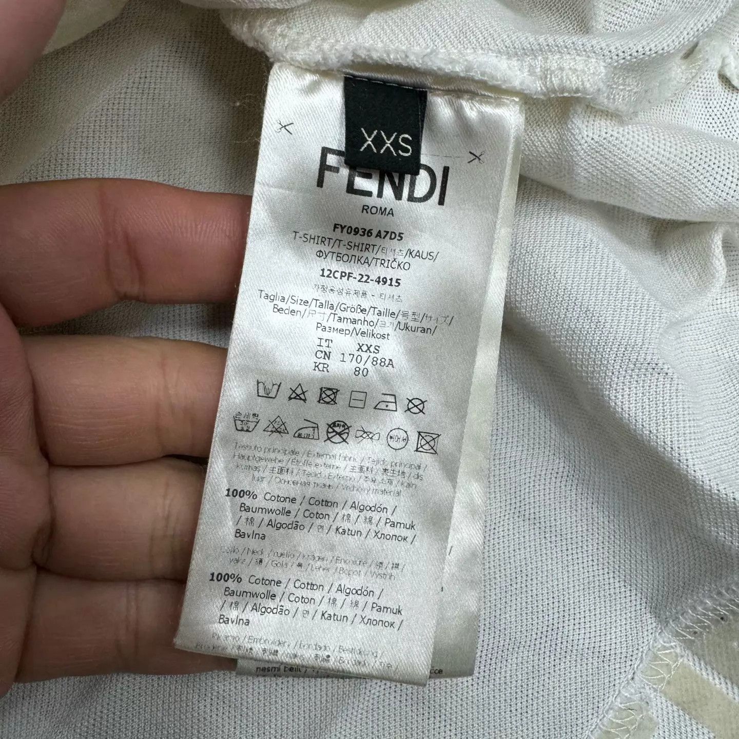 Fendi Fendi flocked all over cream SS XXS minor stain Size US XXS / EU 40 - 5 Thumbnail
