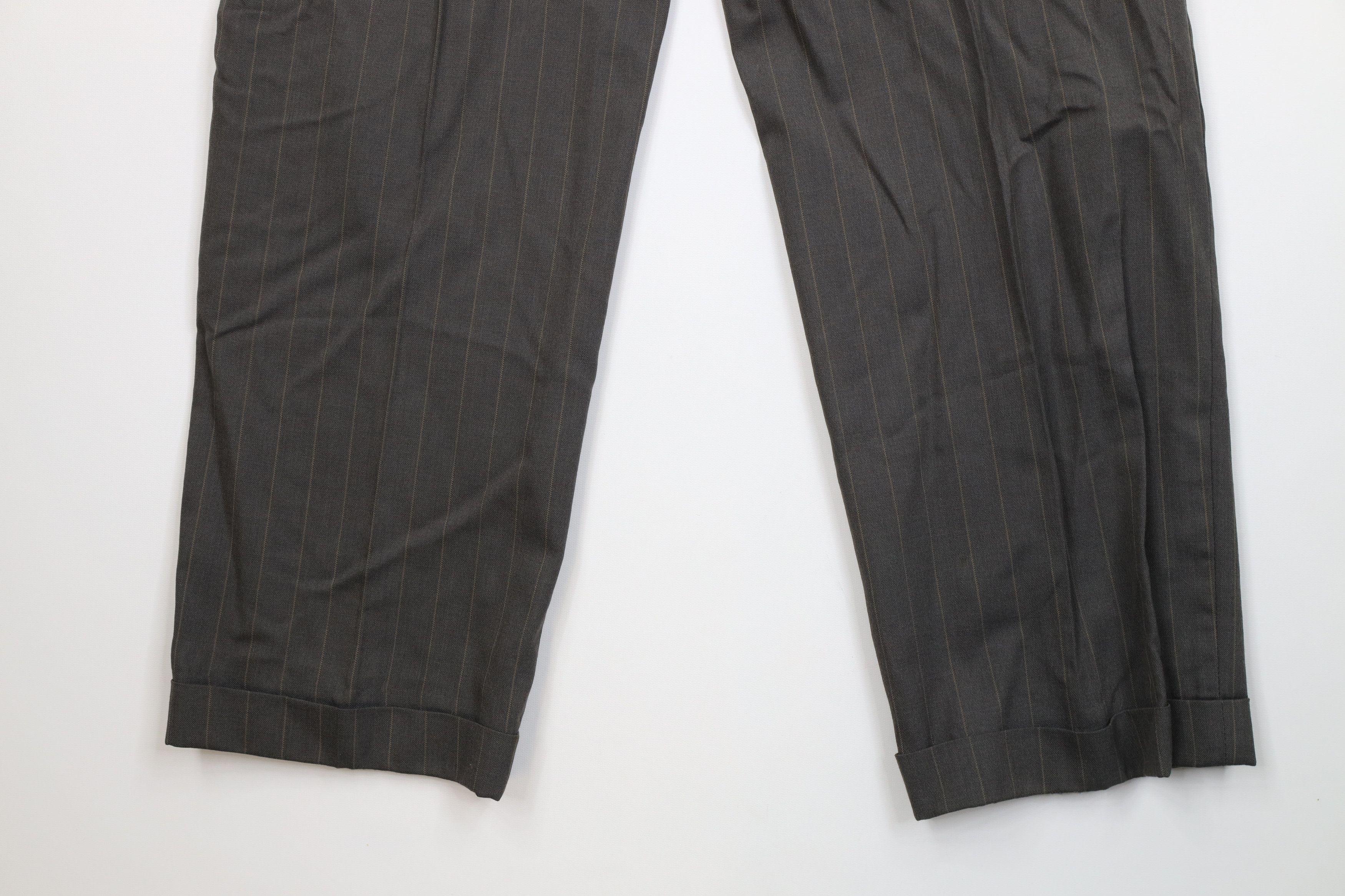 Vintage Vintage 70s Striped Wool Blend Knit Wide Leg Chino Pants USA Size US 34 / EU 50 - 11 Thumbnail