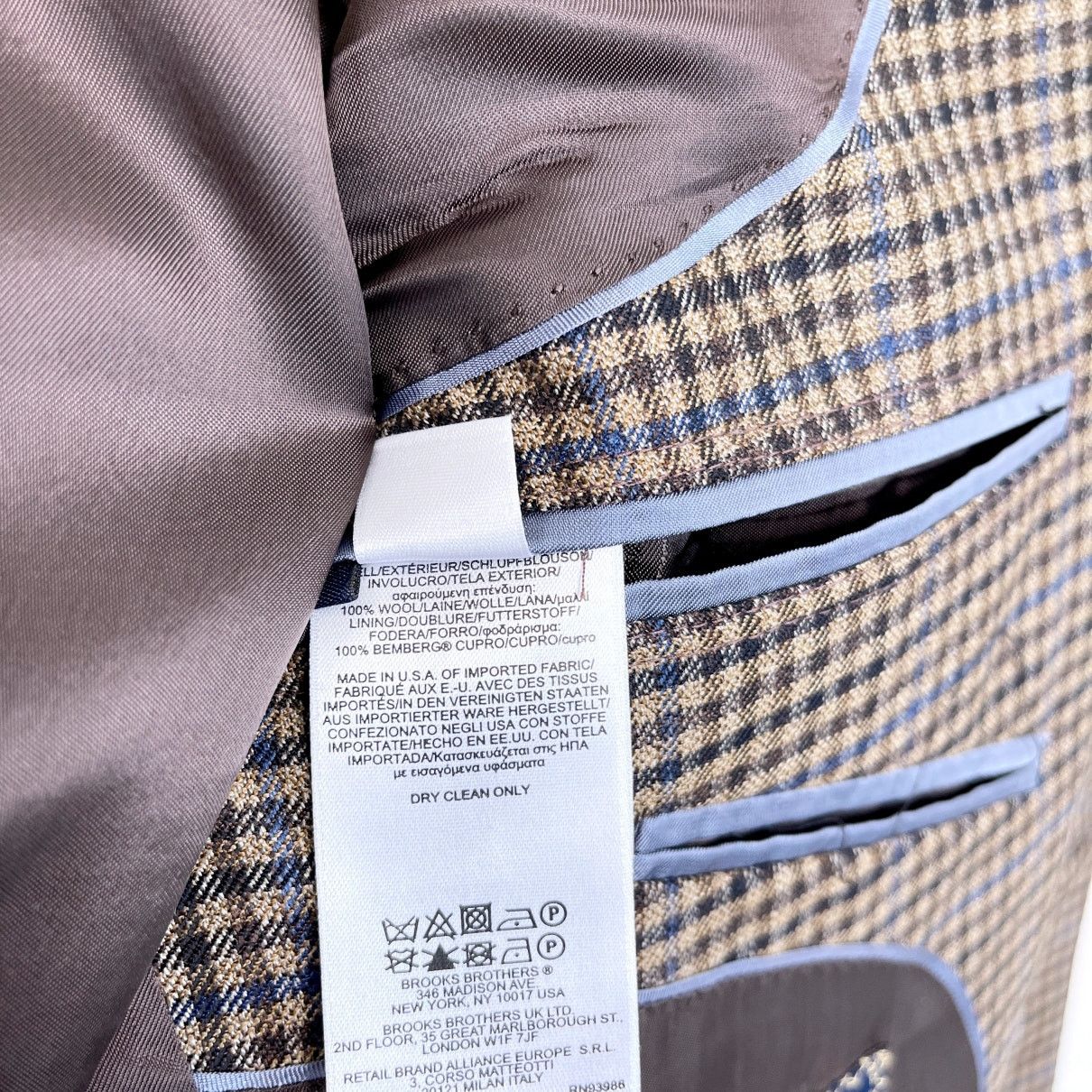 Brooks Brothers Brooks Brothers 1818 SaxXon Madison Sport Coat Mens 41R Size 40R - 11 Thumbnail