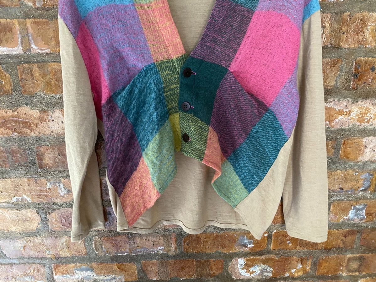 Ne-Net Sunao Kuwahara patchwork knit crop cardigan Size M / US 6-8 / IT 42-44 - 4 Thumbnail