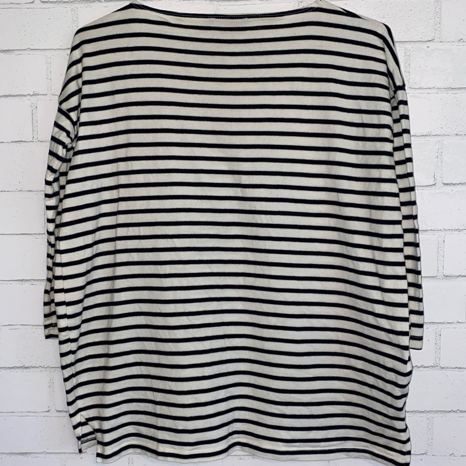 Other HATCH $148 Bateau Neck Striped Black Ivory Maternity Top 0 Size XS / US 0-2 / IT 36-38 - 10 Thumbnail