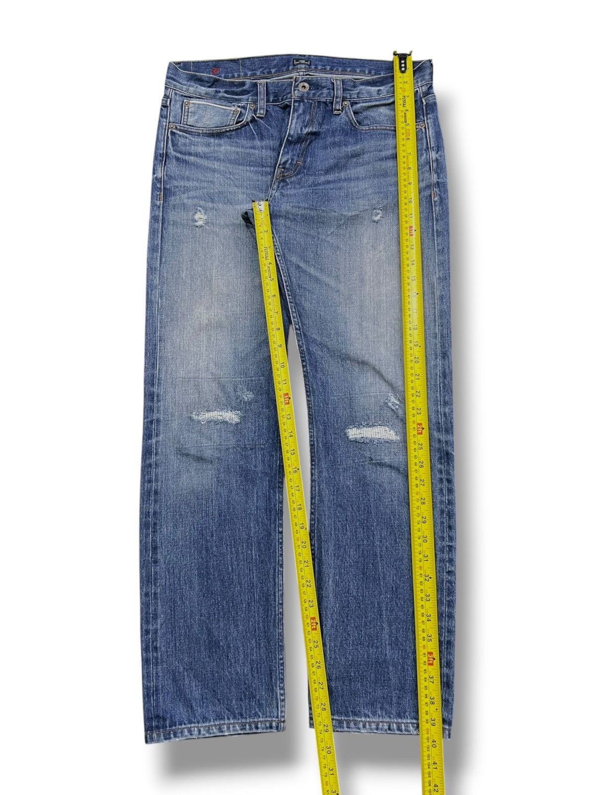 United Arrows Vintage Green Label United Arrow Selvedge Denim, Faded Wash Size US 33 - 15 Thumbnail