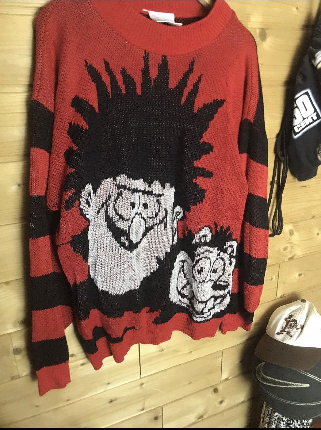 Vintage Rare Vintage the Beano Freddy Krueger style stripped sweater Size US XL / EU 56 / 4 - 3 Thumbnail