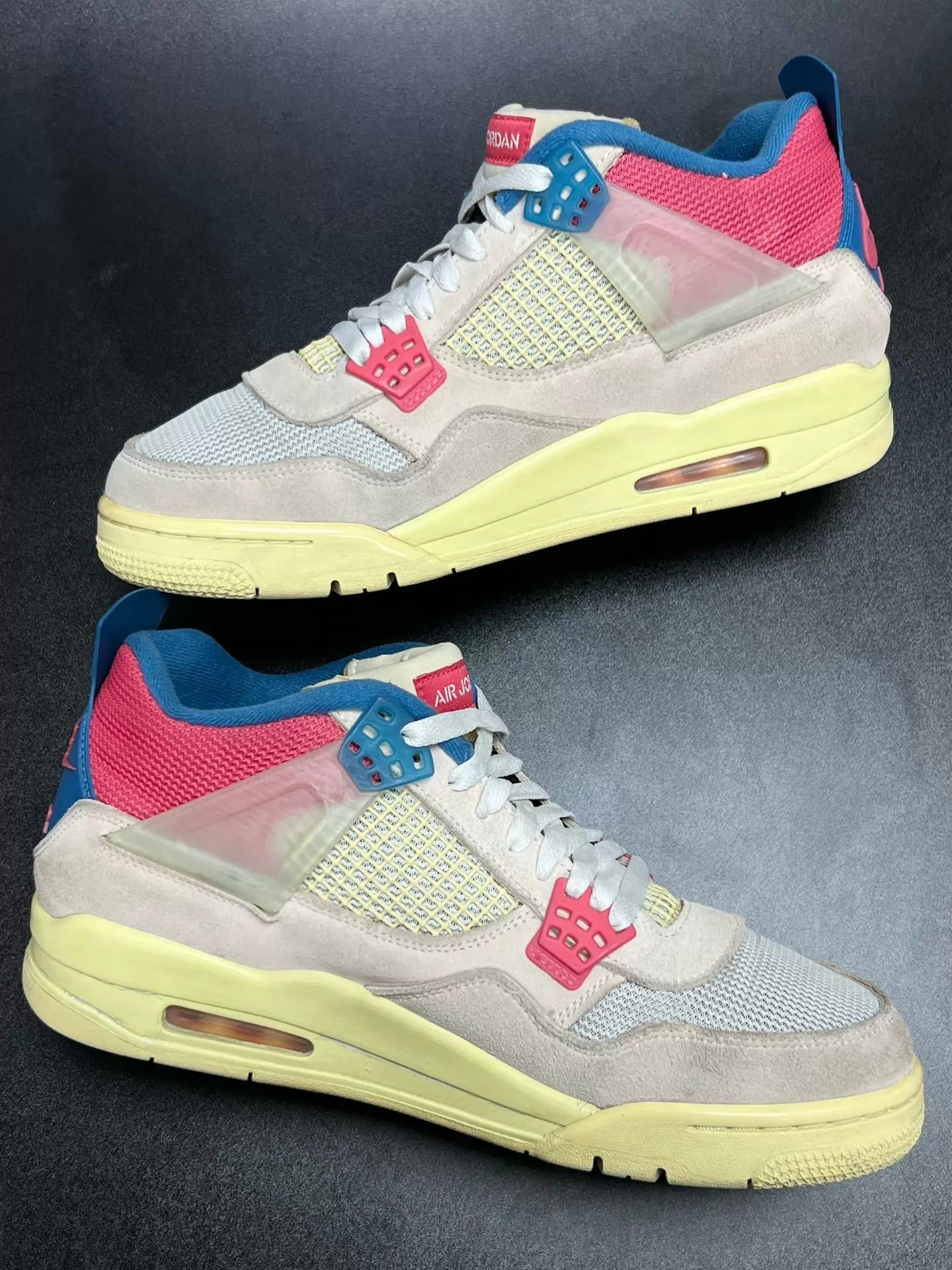 Nike AJ4 UNION Pink Blue Mid 44 With Box Size US 11 / EU 44 - 6 Thumbnail