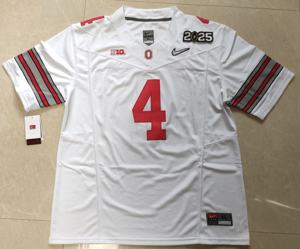 Other Men's Ohio State Buckeyes #4 Jeremiah Smith white 2025 Size US S / EU 44-46 / 1 - 1 Thumbnail