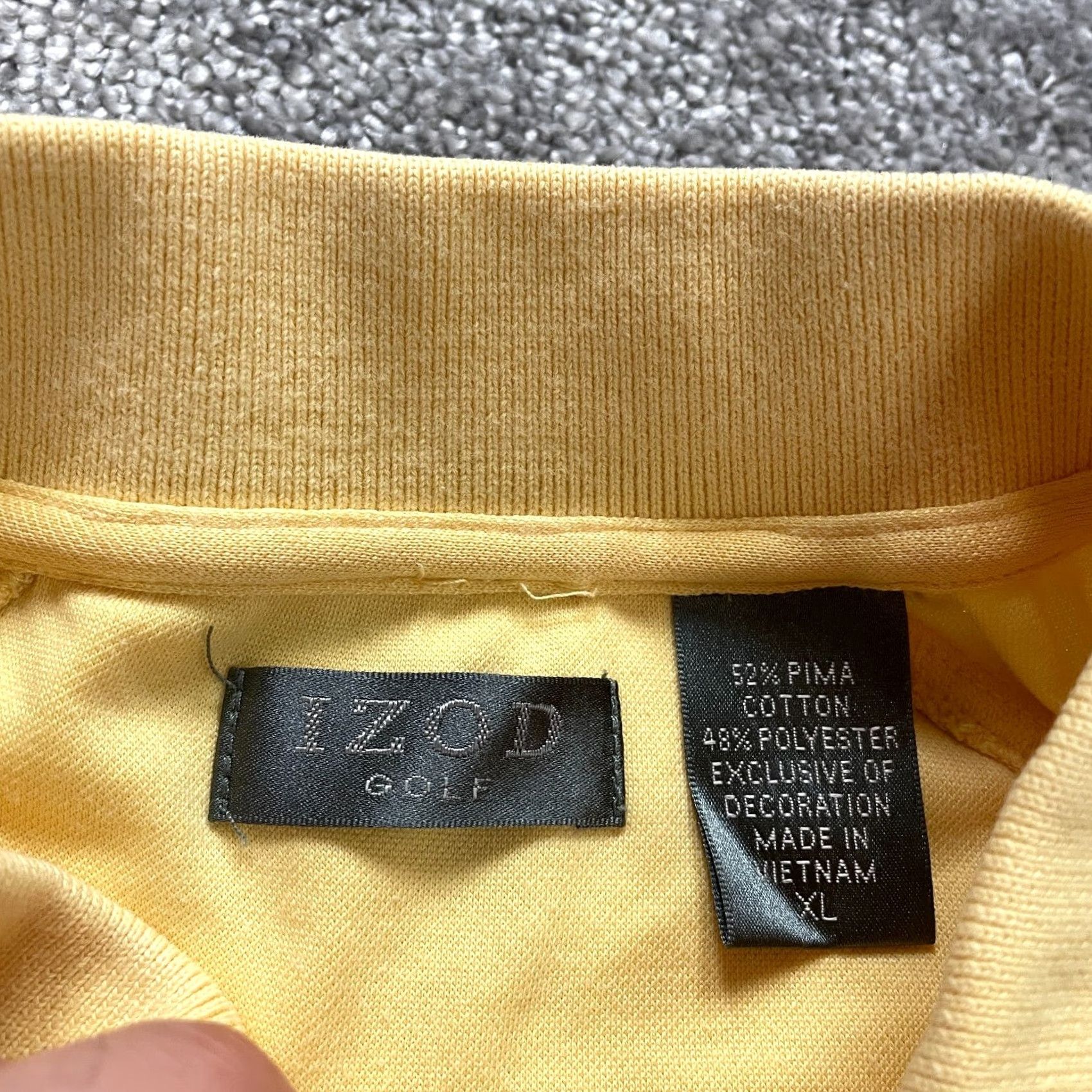 Izod VINTAGE Izod Polo Shirt Mens XL Yellow Short Sleeve Pima Cotton Preppy Rugby Collared Size US XL / EU 56 / 4 - 4 Thumbnail