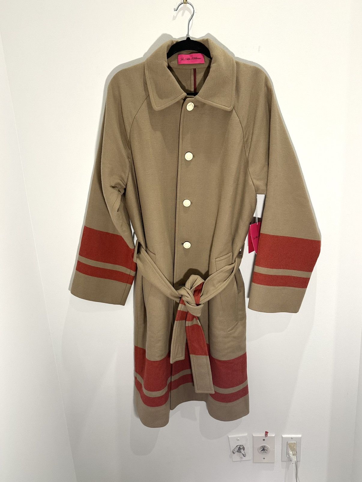 The Elder Statesman VARSITY DOHENY COAT GRANOLA/POPPY MED" Size US M / EU 48-50 / 2 - 1 Thumbnail
