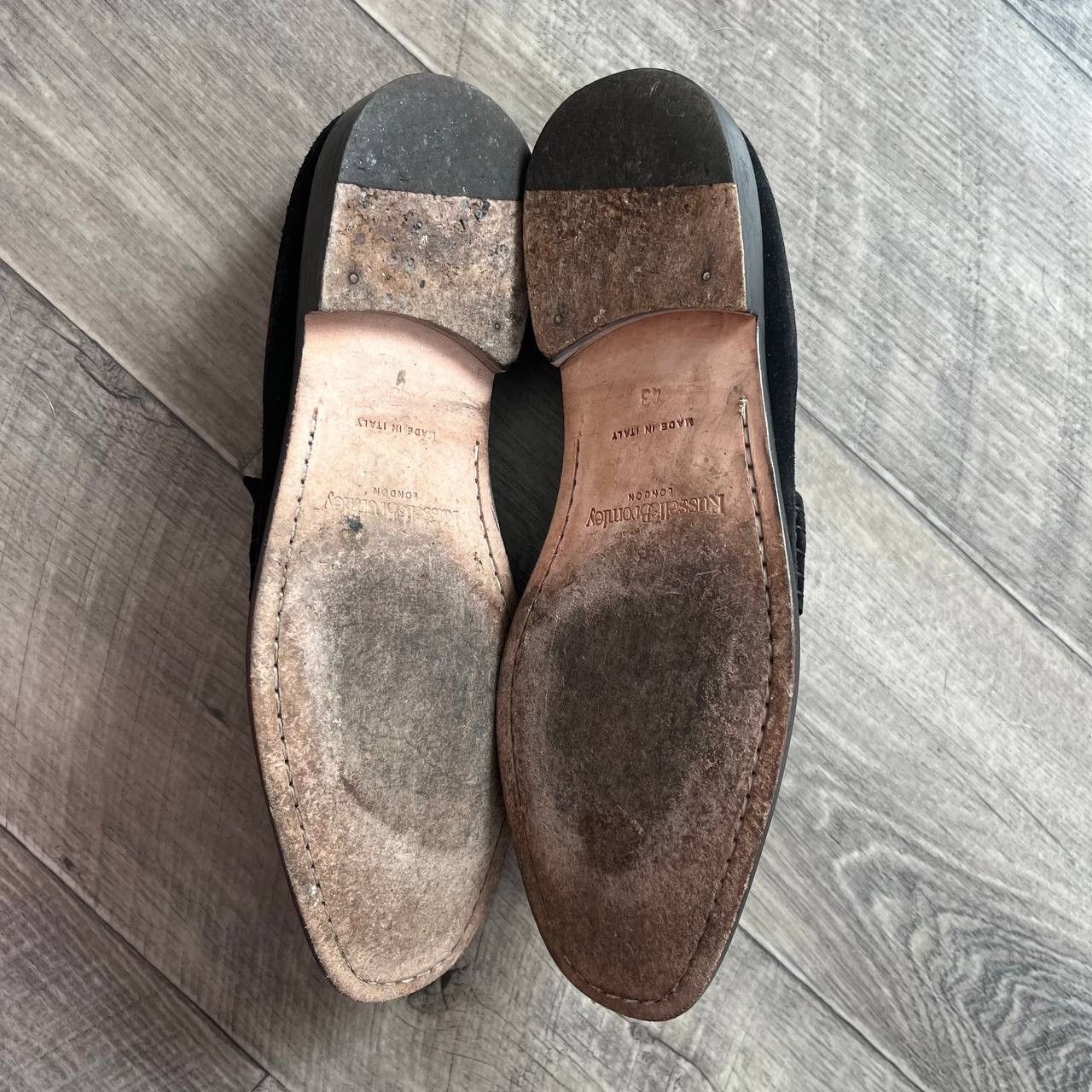 Russell & Bromley Russell & Bromley Black Suede Handmade Penny Strap EU 43 Size US 10 / EU 43 - 4 Thumbnail