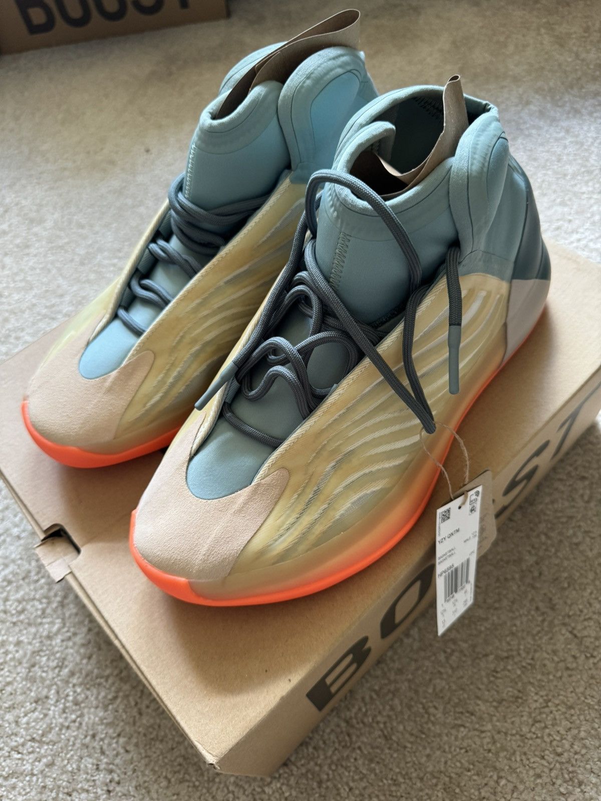Adidas × Yeezy adidas Yeezy QNTM Hi-Res Coral Size US 13 / EU 46 - 2 Thumbnail
