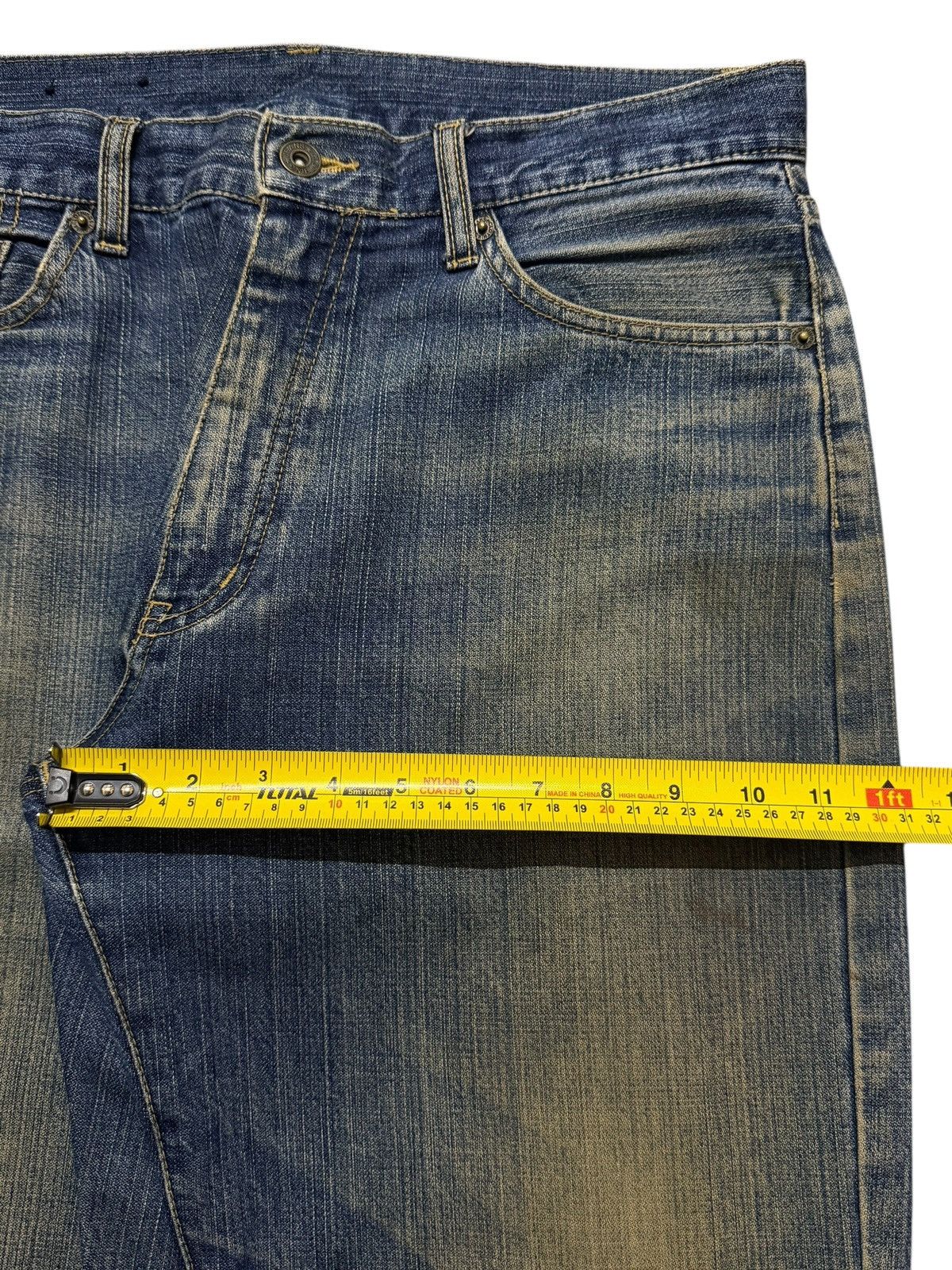 14th Addiction Vintage Y2K Japanese Brand Mud Wash Distress Wide Leg Baggy Size US 32 / EU 48 - 12 Thumbnail