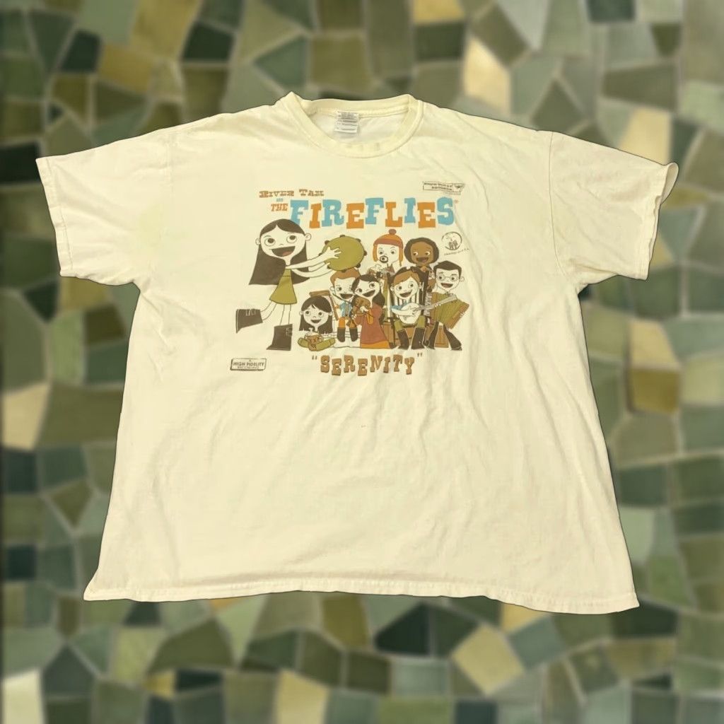 Gildan River Tam & The Fireflies Shirt Mens XL White Serenity Band Tee Short Sleeve Size US XL / EU 56 / 4 - 1 Thumbnail
