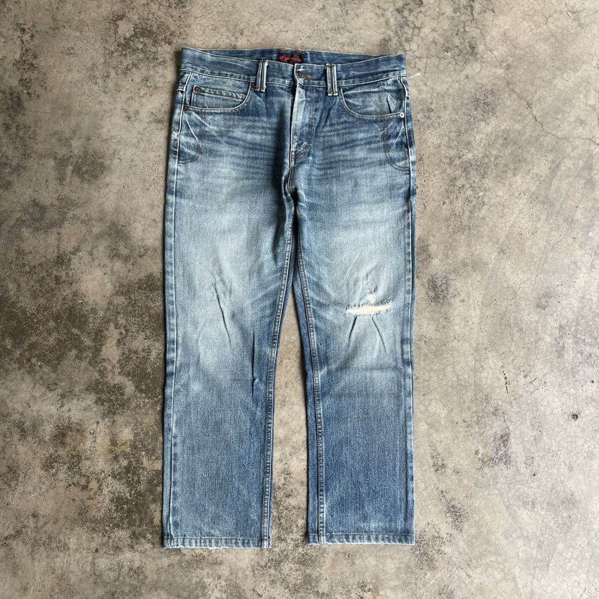 Honda 🔥🇯🇵Vintage Honda Stoned Washed Ripped Distress Denim Jeans Size US 34 / EU 50 - 1 Thumbnail